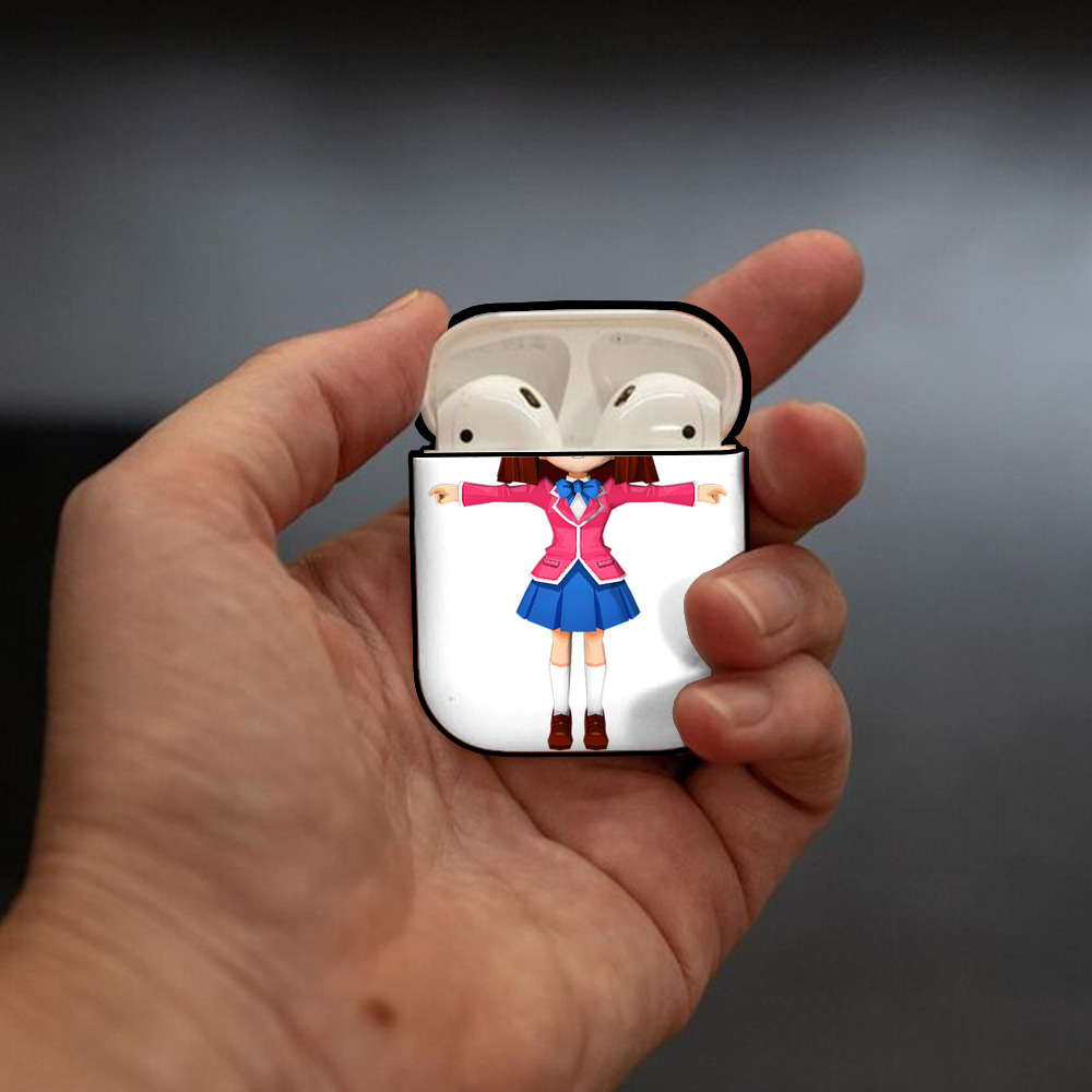 遊☆戯☆王 Yu-Gi-Oh! AirPods 第2世代保護ケース ハードシェル ブラック 耐衝撃・防指紋・カラビナ付き