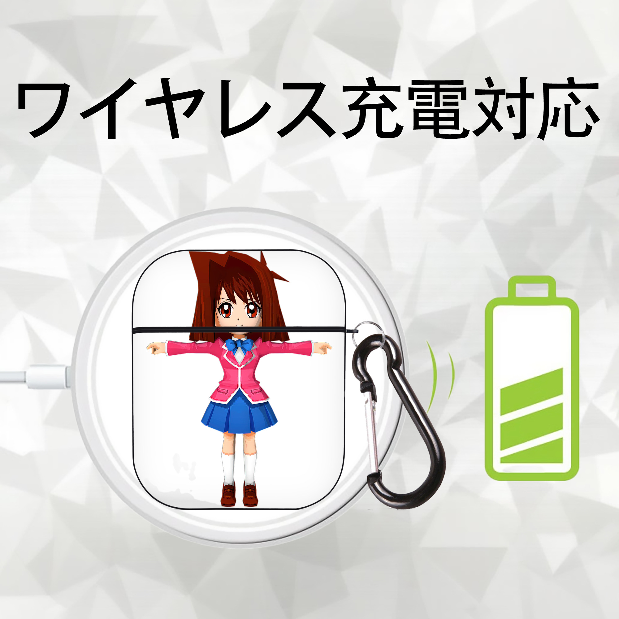 遊☆戯☆王 Yu-Gi-Oh! AirPods 第2世代保護ケース ハードシェル ブラック 耐衝撃・防指紋・カラビナ付き