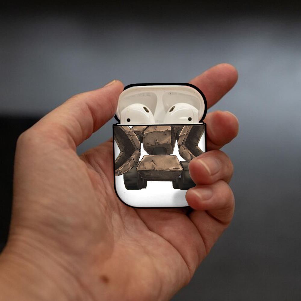 遊☆戯☆王 Yu-Gi-Oh! AirPods 第2世代保護ケース ハードシェル ブラック 耐衝撃・防指紋・カラビナ付き