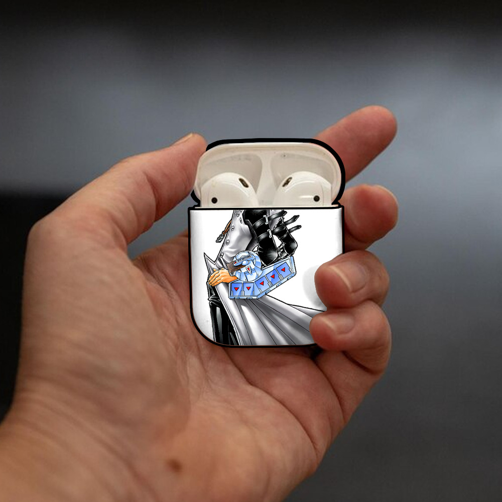 遊☆戯☆王 Yu-Gi-Oh! AirPods 第2世代保護ケース ハードシェル ブラック 耐衝撃・防指紋・カラビナ付き