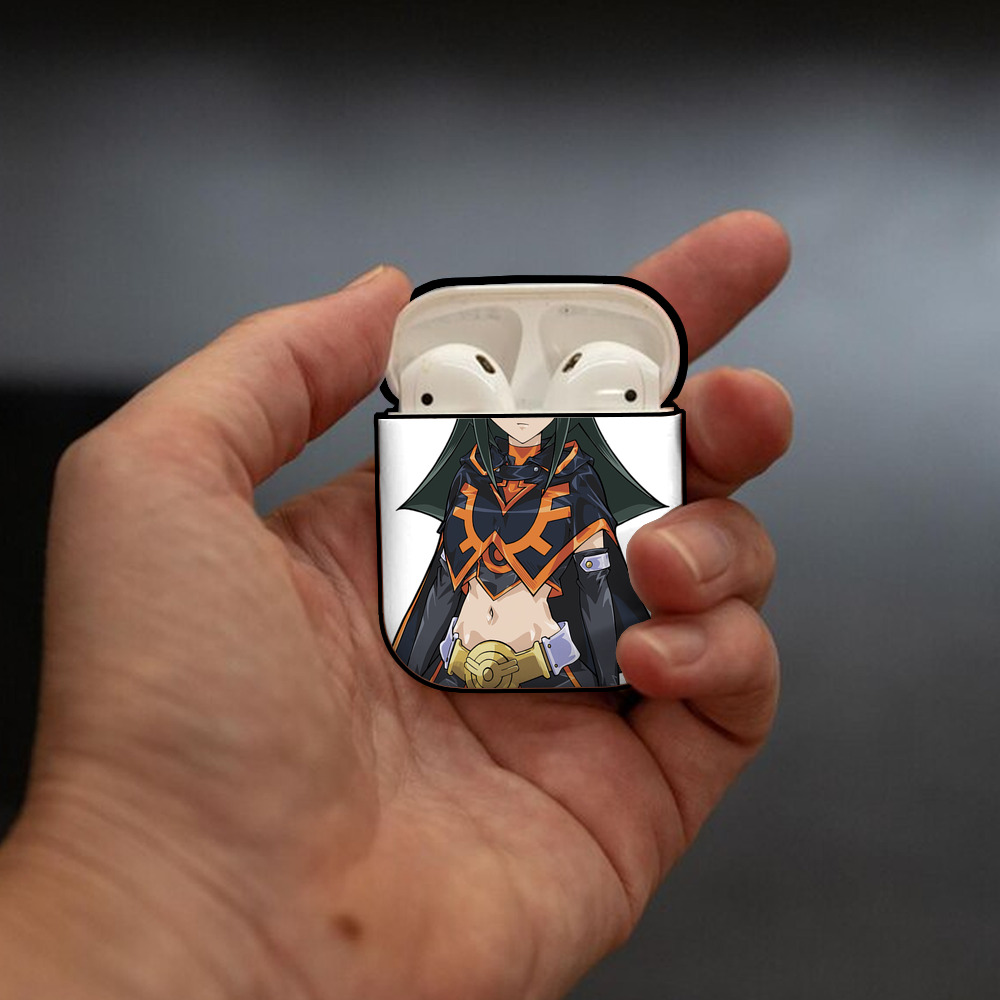 遊☆戯☆王 Yu-Gi-Oh! AirPods 第2世代保護ケース ハードシェル ブラック 耐衝撃・防指紋・カラビナ付き