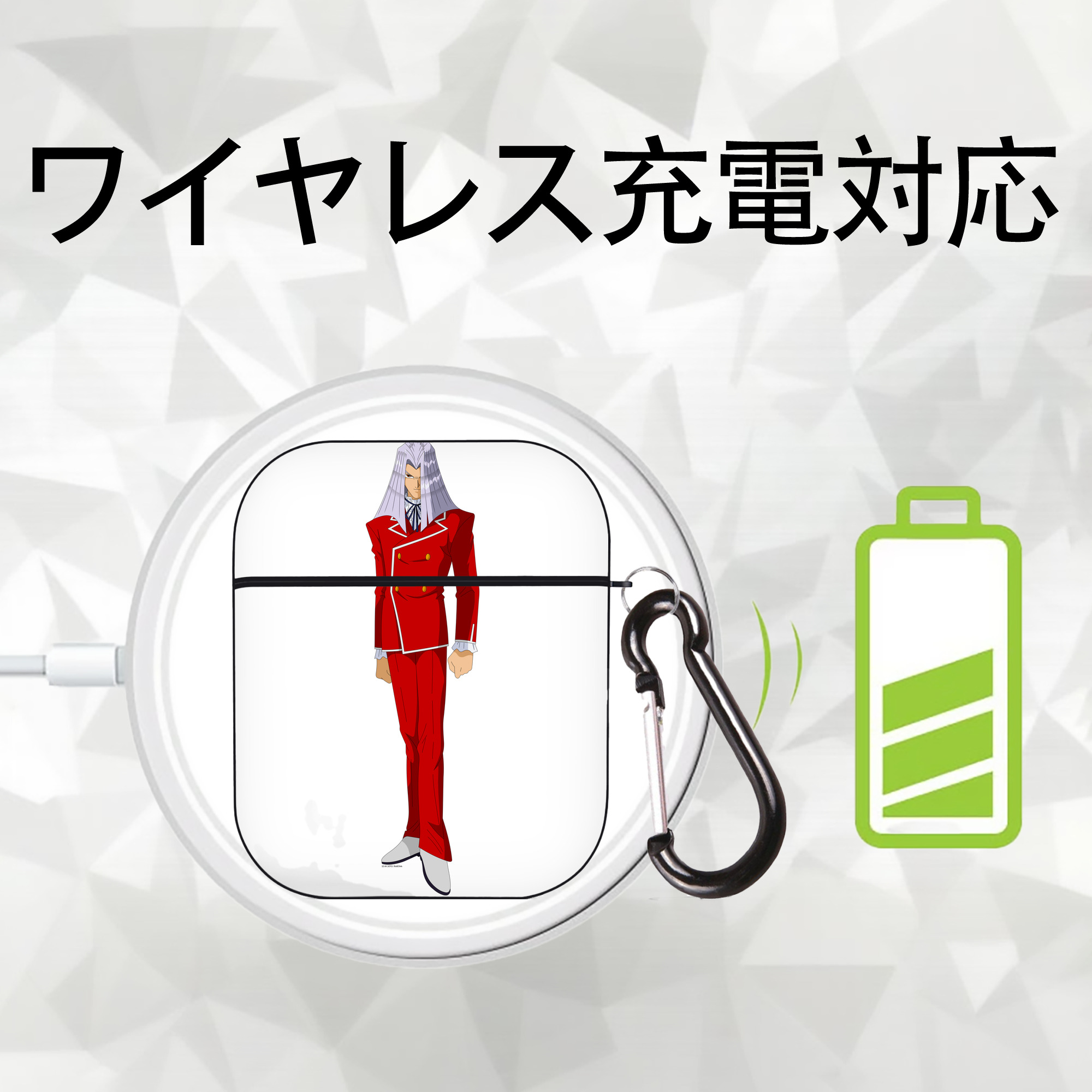 遊☆戯☆王 Yu-Gi-Oh! AirPods 第2世代保護ケース ハードシェル ブラック 耐衝撃・防指紋・カラビナ付き