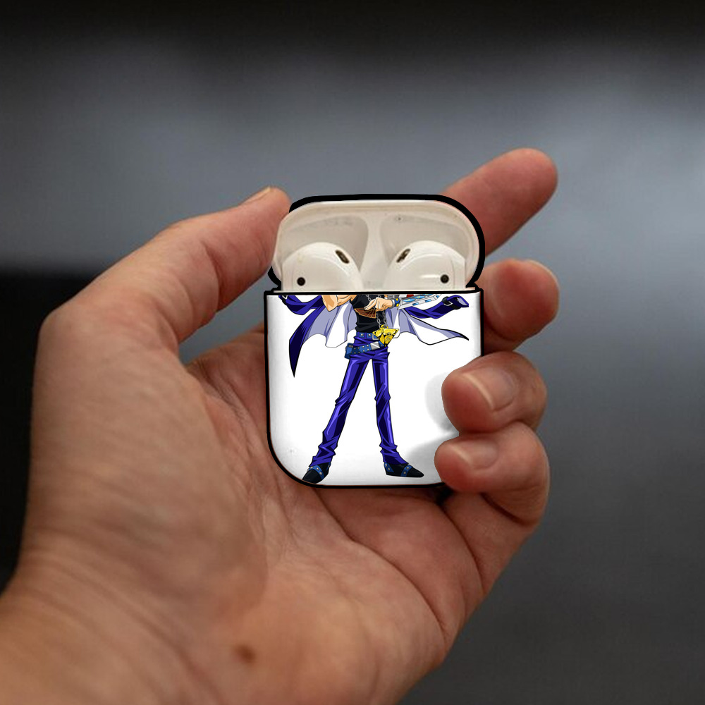 遊☆戯☆王 Yu-Gi-Oh! AirPods 第2世代保護ケース ハードシェル ブラック 耐衝撃・防指紋・カラビナ付き