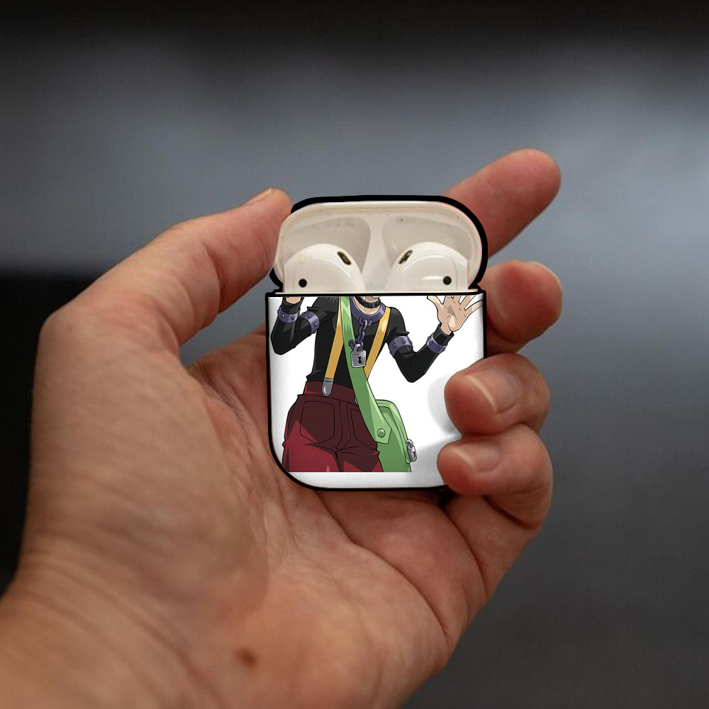遊☆戯☆王 Yu-Gi-Oh! AirPods 第2世代保護ケース ハードシェル ブラック 耐衝撃・防指紋・カラビナ付き