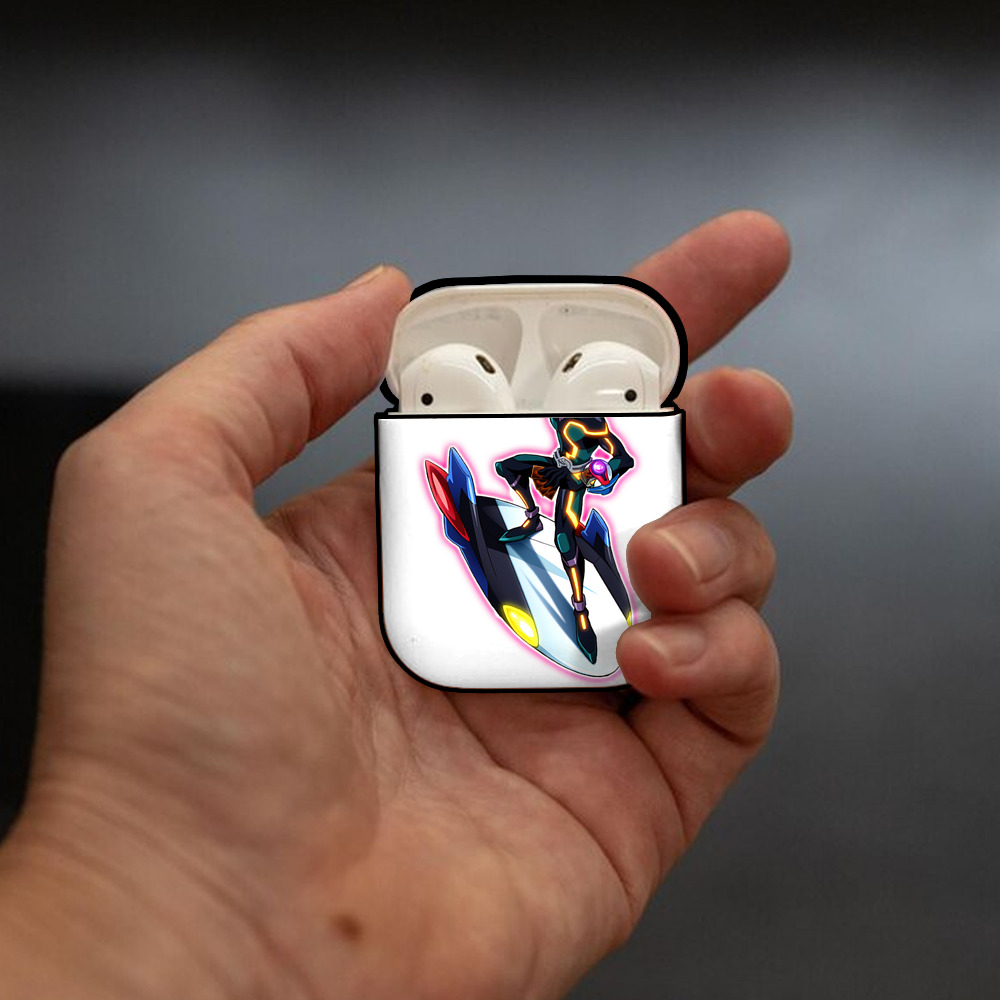 遊☆戯☆王 Yu-Gi-Oh! AirPods 第2世代保護ケース ハードシェル ブラック 耐衝撃・防指紋・カラビナ付き