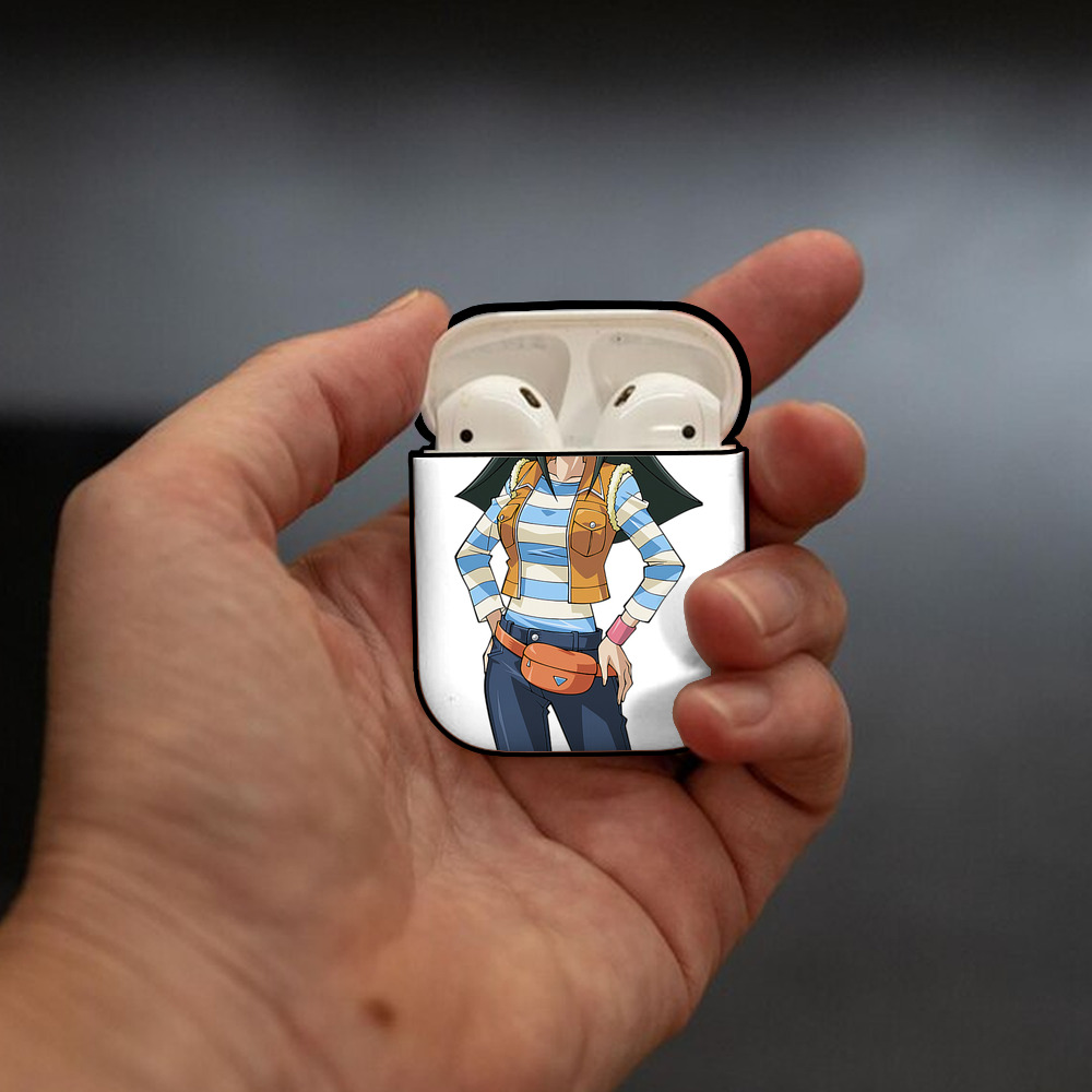 遊☆戯☆王 Yu-Gi-Oh! AirPods 第2世代保護ケース ハードシェル ブラック 耐衝撃・防指紋・カラビナ付き