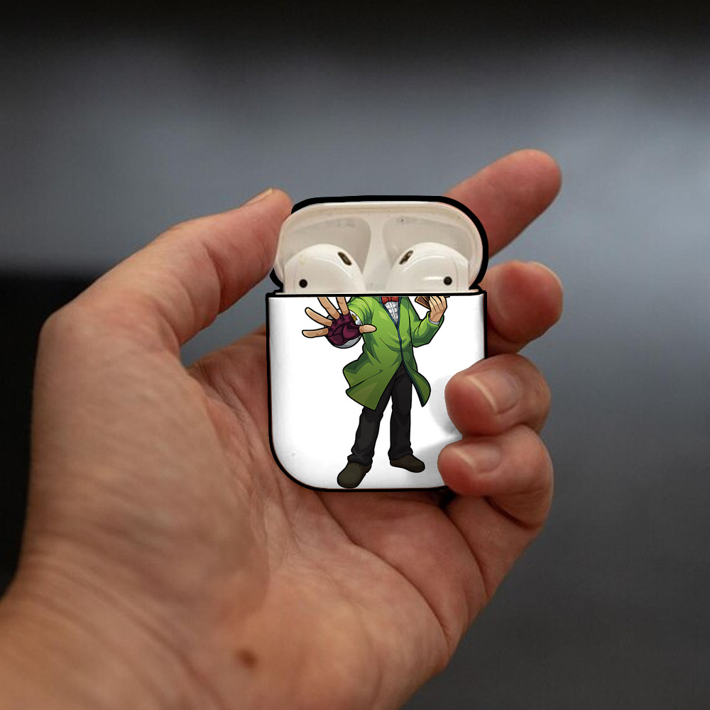 遊☆戯☆王 Yu-Gi-Oh! AirPods 第2世代保護ケース ハードシェル ブラック 耐衝撃・防指紋・カラビナ付き