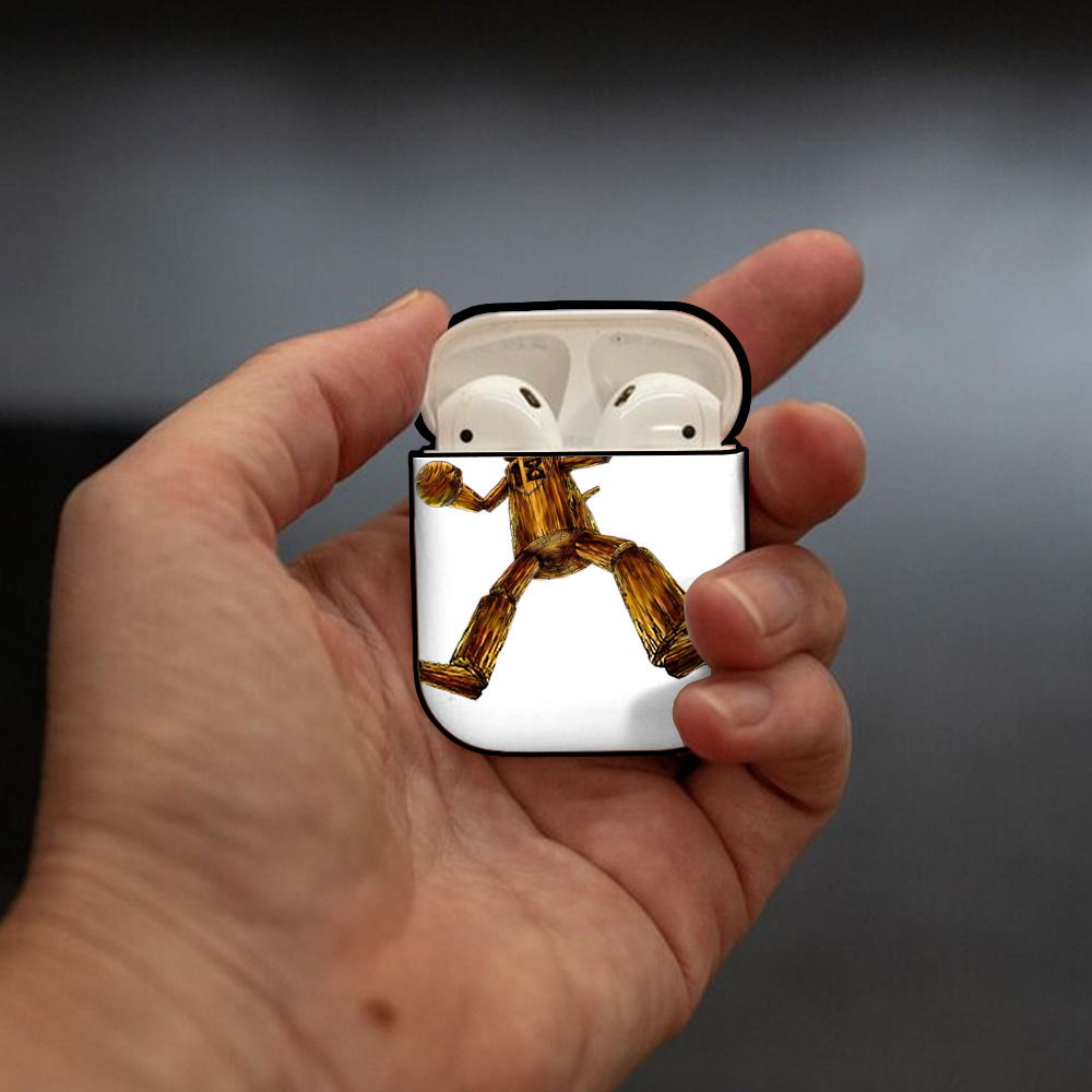 遊☆戯☆王 Yu-Gi-Oh! AirPods 第2世代保護ケース ハードシェル ブラック 耐衝撃・防指紋・カラビナ付き