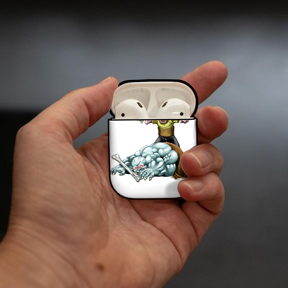 遊☆戯☆王 Yu-Gi-Oh! AirPods 第2世代保護ケース ハードシェル ブラック 耐衝撃・防指紋・カラビナ付き