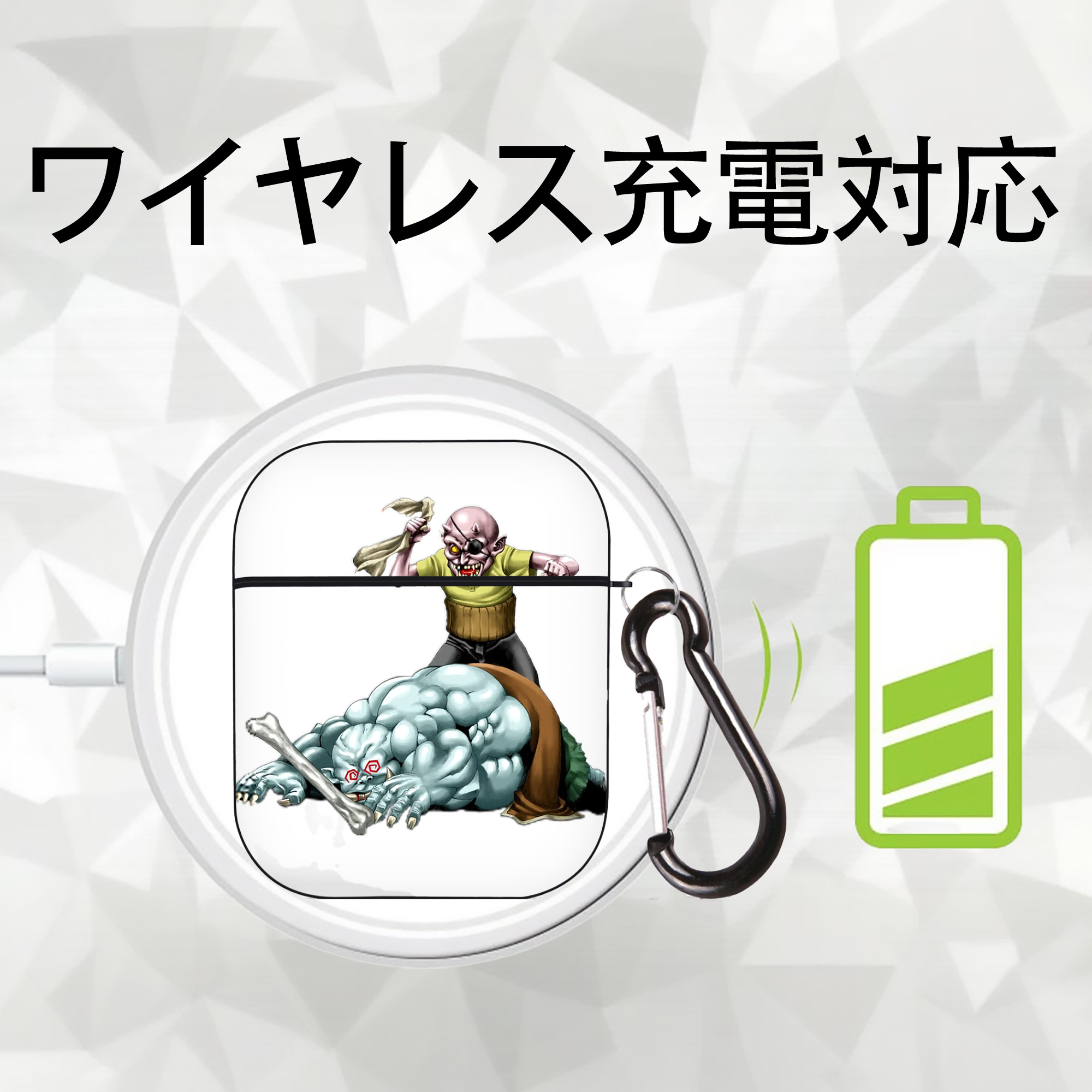 遊☆戯☆王 Yu-Gi-Oh! AirPods 第2世代保護ケース ハードシェル ブラック 耐衝撃・防指紋・カラビナ付き
