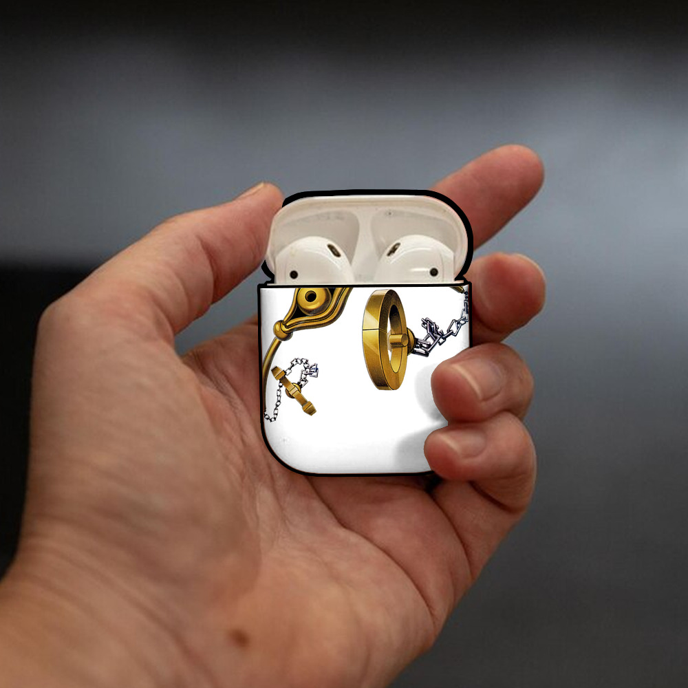遊☆戯☆王 Yu-Gi-Oh! AirPods 第2世代保護ケース ハードシェル ブラック 耐衝撃・防指紋・カラビナ付き