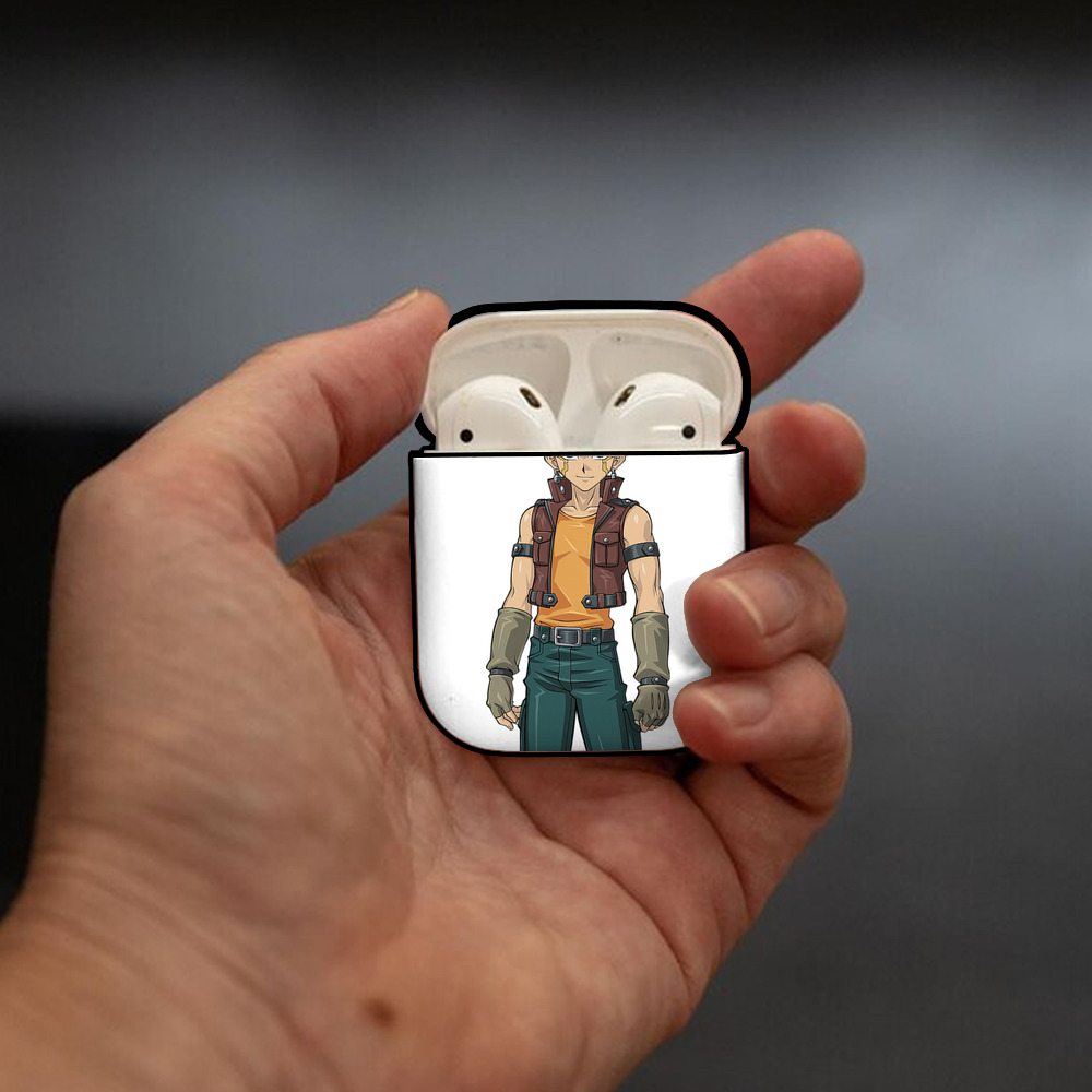 遊☆戯☆王 Yu-Gi-Oh! AirPods 第2世代保護ケース ハードシェル ブラック 耐衝撃・防指紋・カラビナ付き