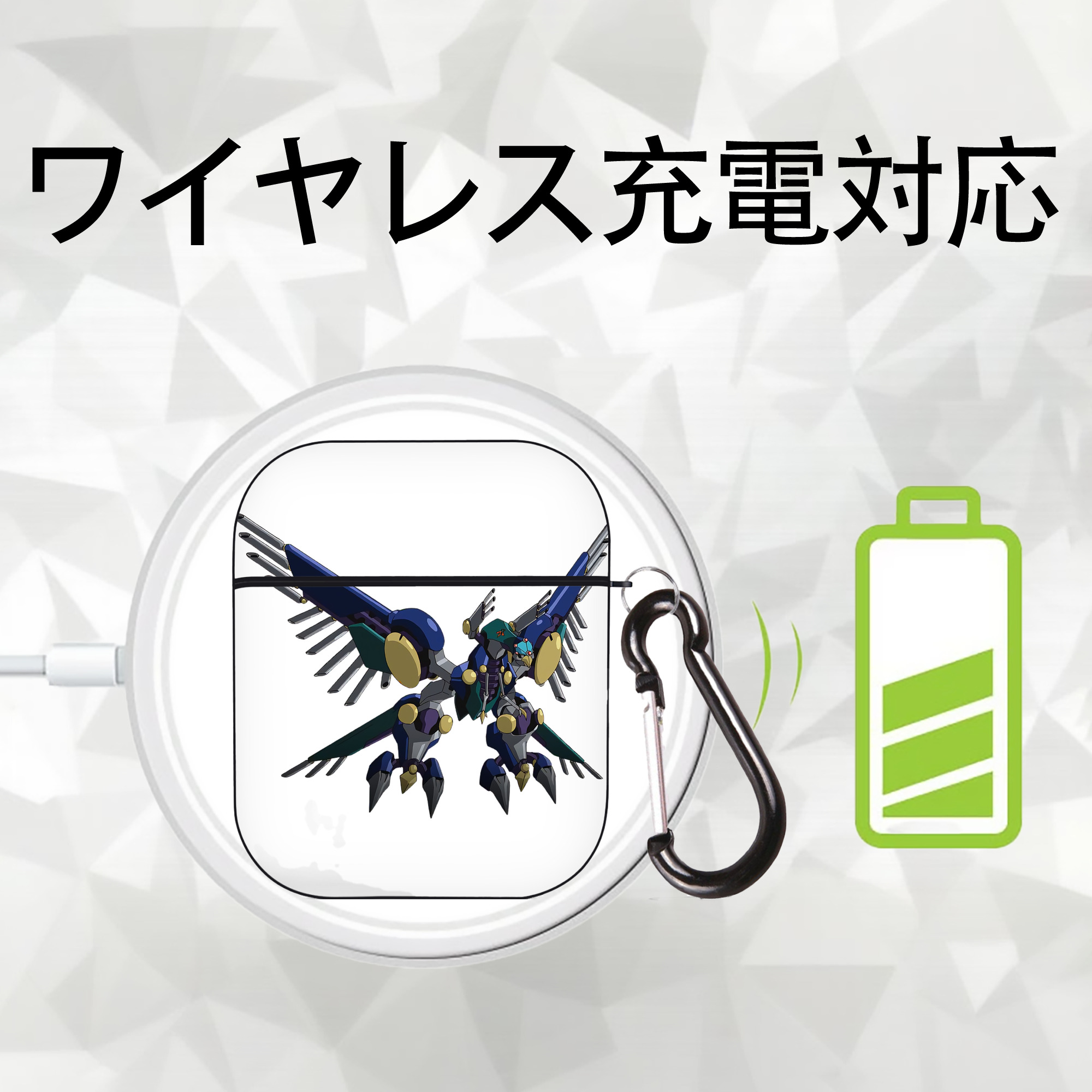 遊☆戯☆王 Yu-Gi-Oh! AirPods 第2世代保護ケース ハードシェル ブラック 耐衝撃・防指紋・カラビナ付き