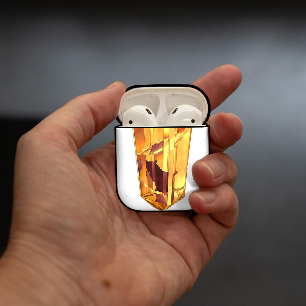 遊☆戯☆王 Yu-Gi-Oh! AirPods 第2世代保護ケース ハードシェル ブラック 耐衝撃・防指紋・カラビナ付き