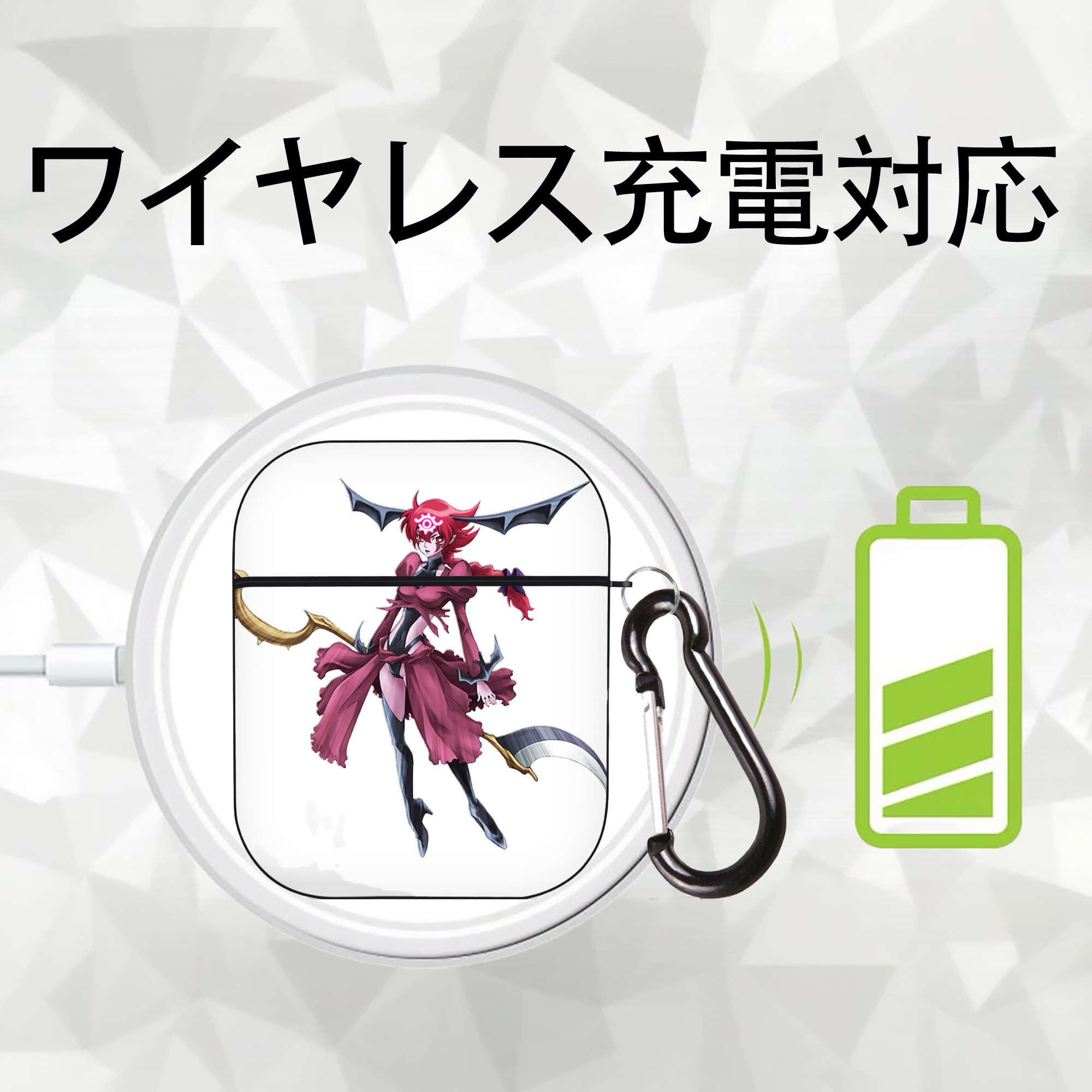 遊☆戯☆王 Yu-Gi-Oh! AirPods 第2世代保護ケース ハードシェル ブラック 耐衝撃・防指紋・カラビナ付き