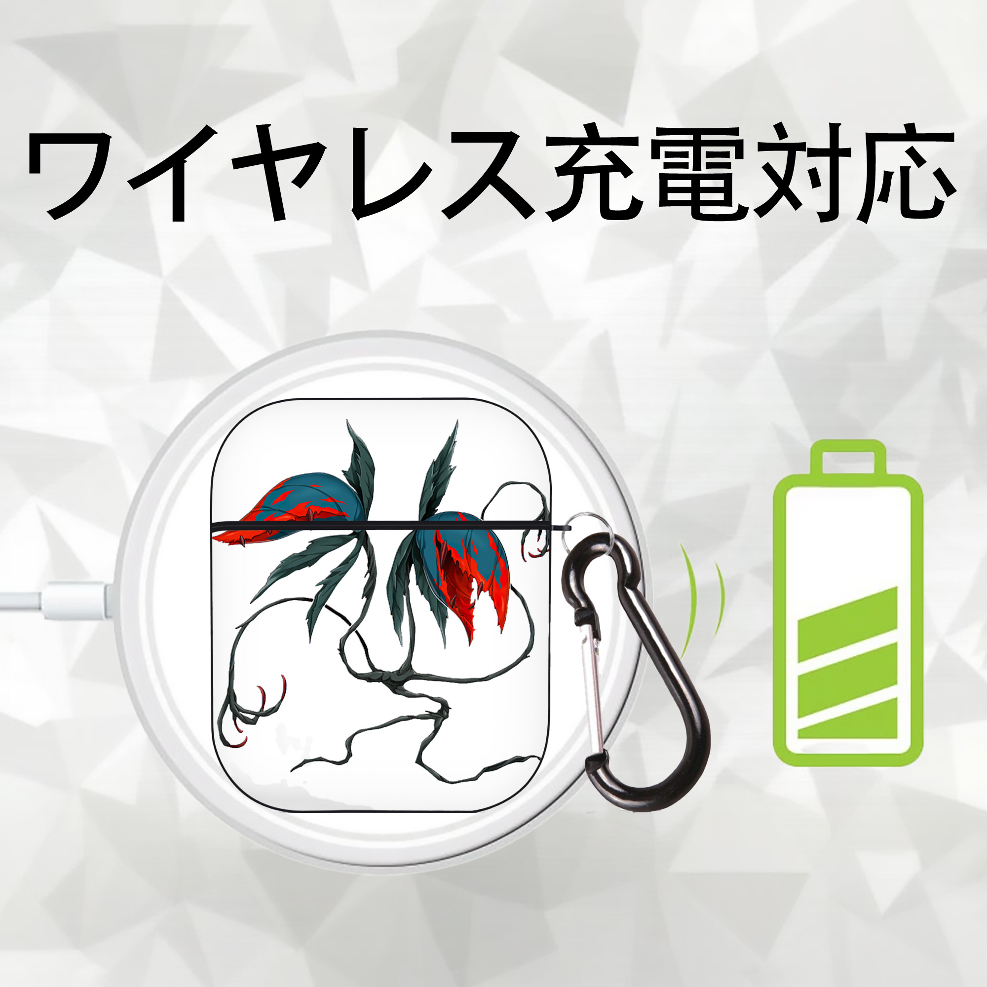 遊☆戯☆王 Yu-Gi-Oh! AirPods 第2世代保護ケース ハードシェル ブラック 耐衝撃・防指紋・カラビナ付き