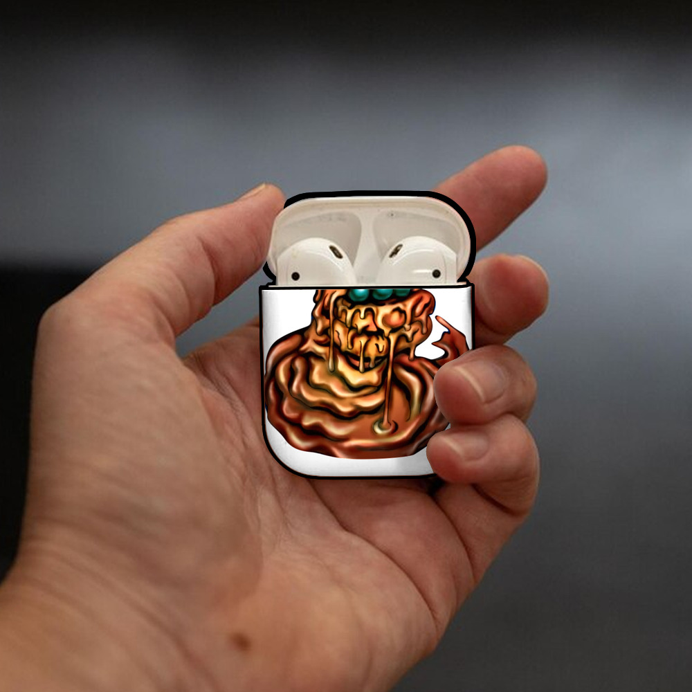遊☆戯☆王 Yu-Gi-Oh! AirPods 第2世代保護ケース ハードシェル ブラック 耐衝撃・防指紋・カラビナ付き