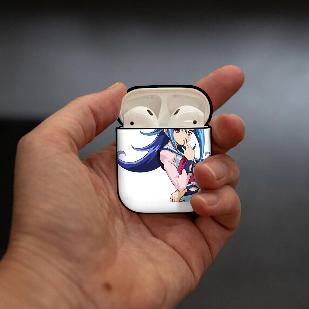 遊☆戯☆王 Yu-Gi-Oh! AirPods 第2世代保護ケース ハードシェル ブラック 耐衝撃・防指紋・カラビナ付き