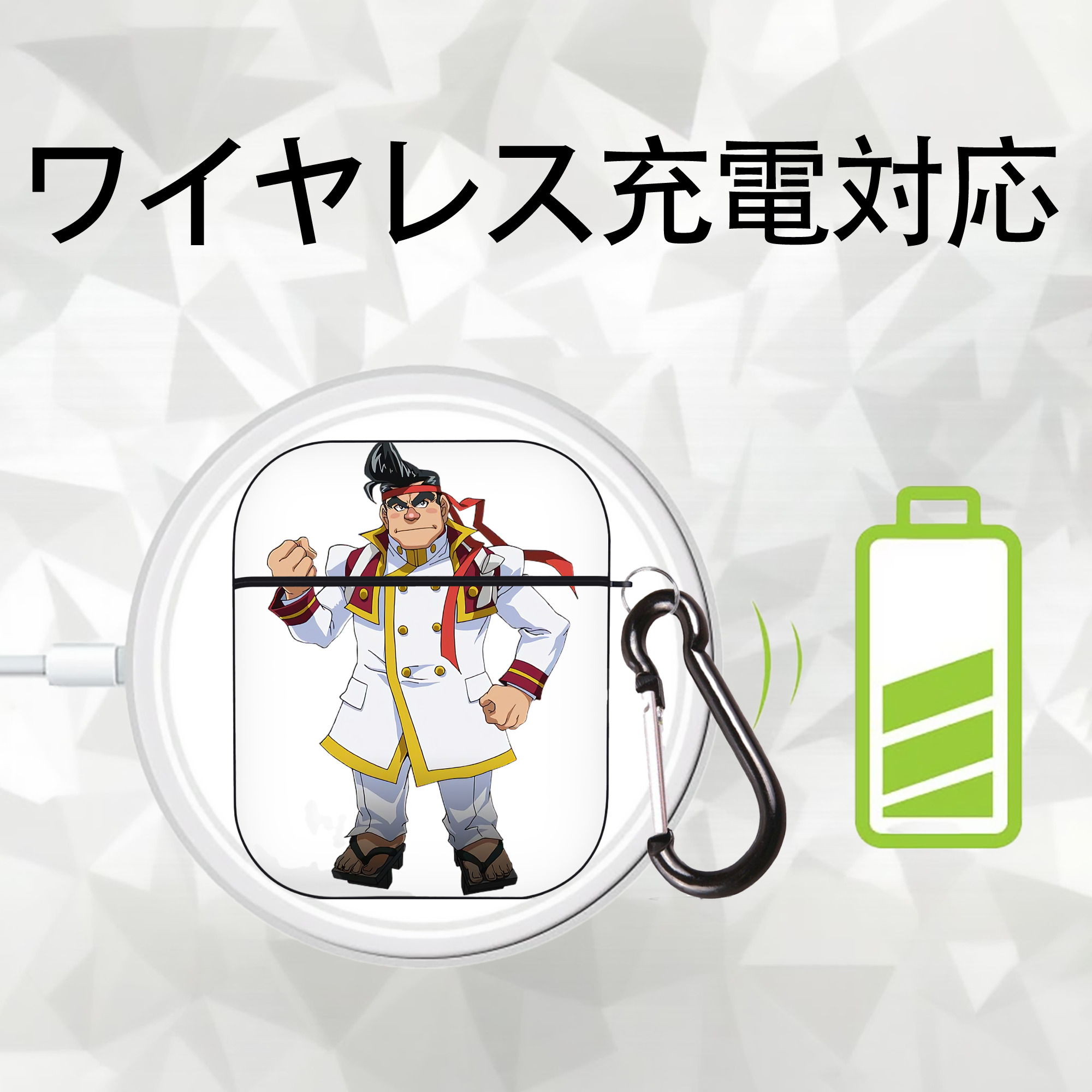 遊☆戯☆王 Yu-Gi-Oh! AirPods 第2世代保護ケース ハードシェル ブラック 耐衝撃・防指紋・カラビナ付き