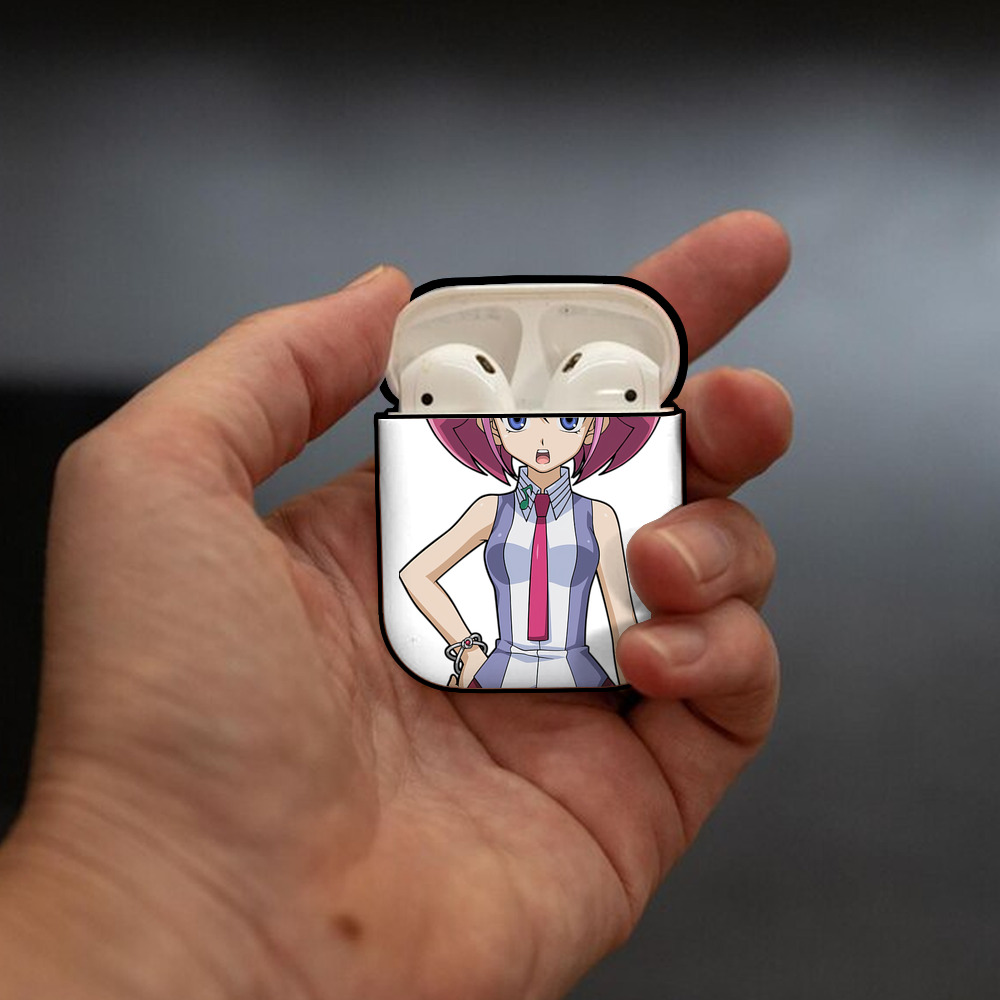 遊☆戯☆王 Yu-Gi-Oh! AirPods 第2世代保護ケース ハードシェル ブラック 耐衝撃・防指紋・カラビナ付き