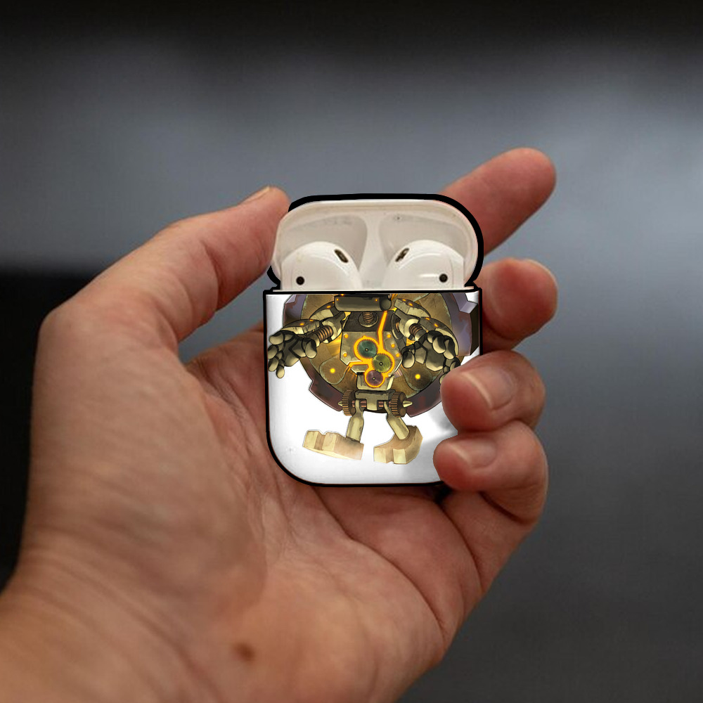 遊☆戯☆王 Yu-Gi-Oh! AirPods 第2世代保護ケース ハードシェル ブラック 耐衝撃・防指紋・カラビナ付き