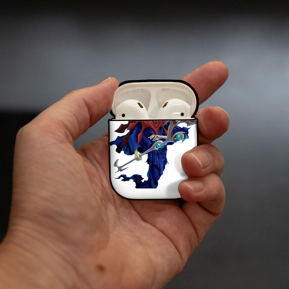 遊☆戯☆王 Yu-Gi-Oh! AirPods 第2世代保護ケース ハードシェル ブラック 耐衝撃・防指紋・カラビナ付き