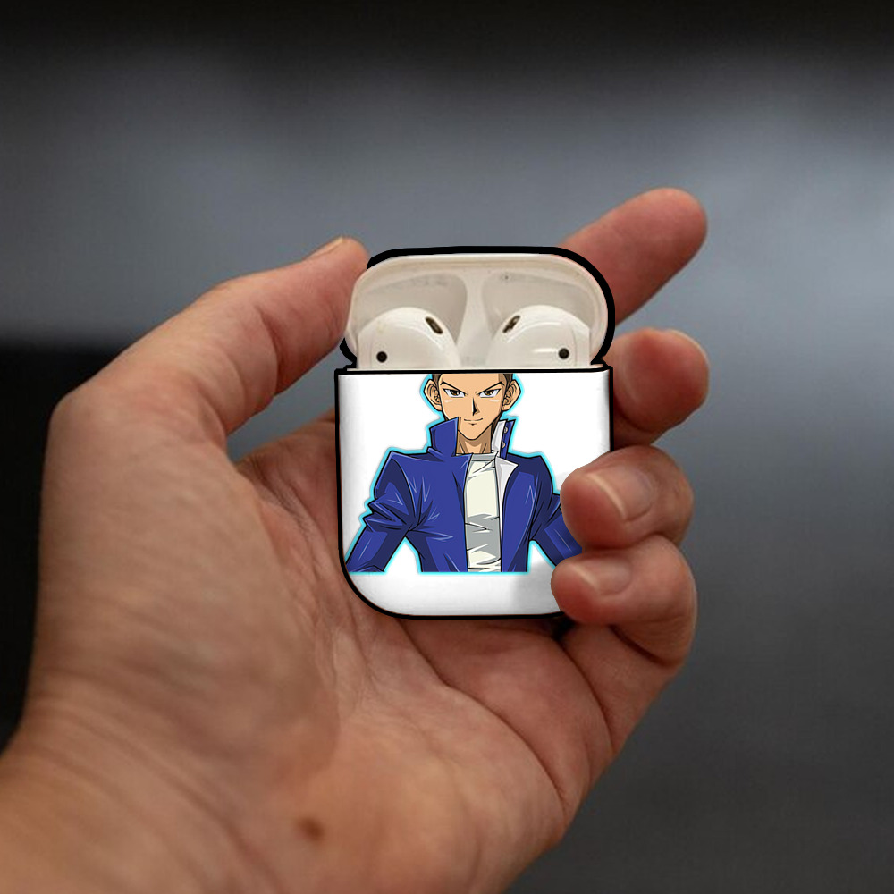 遊☆戯☆王 Yu-Gi-Oh! AirPods 第2世代保護ケース ハードシェル ブラック 耐衝撃・防指紋・カラビナ付き