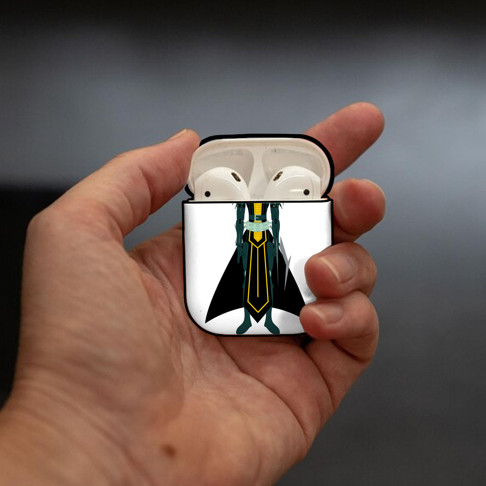 遊☆戯☆王 Yu-Gi-Oh! AirPods 第2世代保護ケース ハードシェル ブラック 耐衝撃・防指紋・カラビナ付き