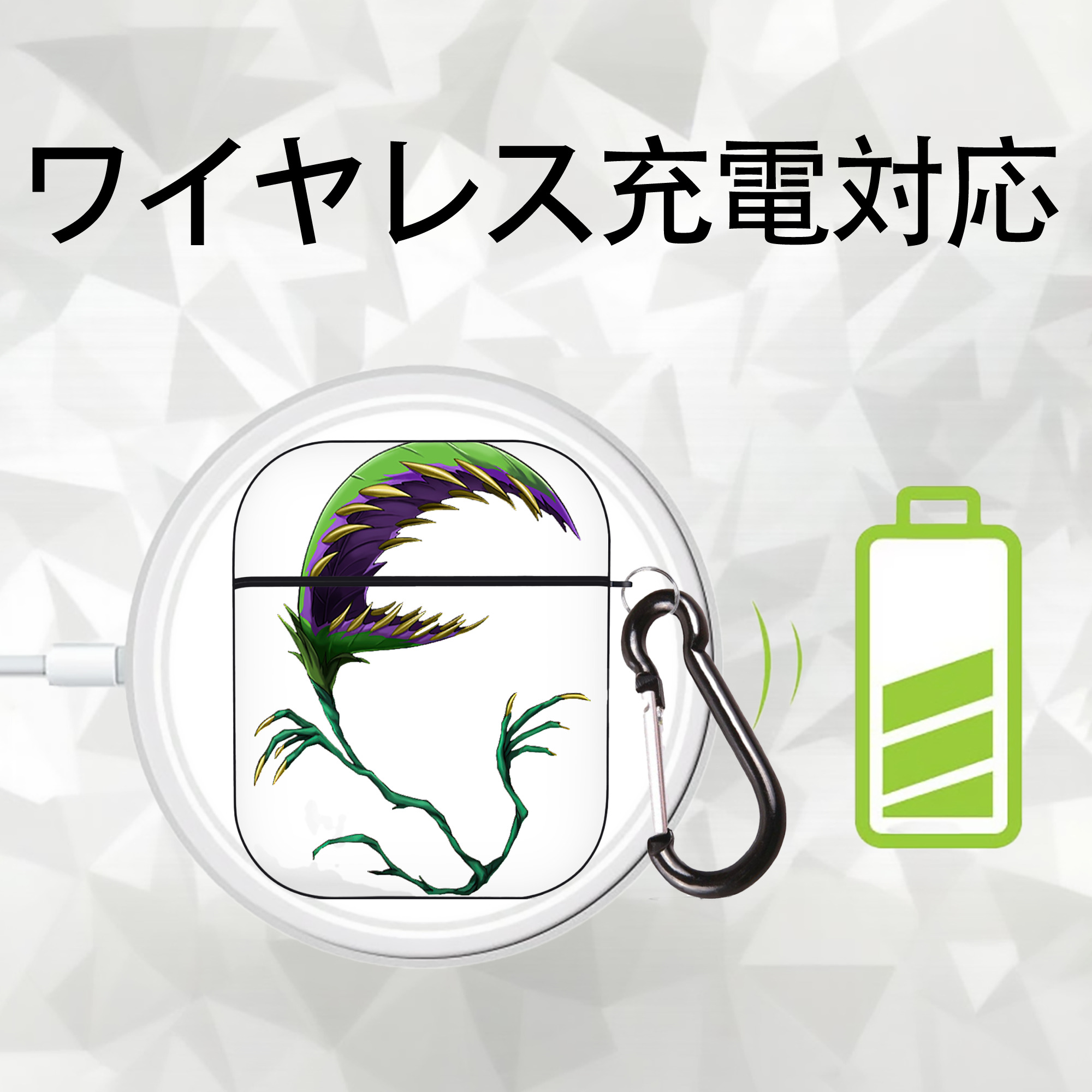 遊☆戯☆王 Yu-Gi-Oh! AirPods 第2世代保護ケース ハードシェル ブラック 耐衝撃・防指紋・カラビナ付き