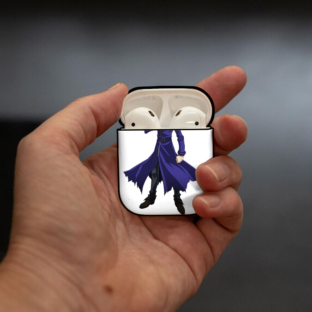 遊☆戯☆王 Yu-Gi-Oh! AirPods 第2世代保護ケース ハードシェル ブラック 耐衝撃・防指紋・カラビナ付き