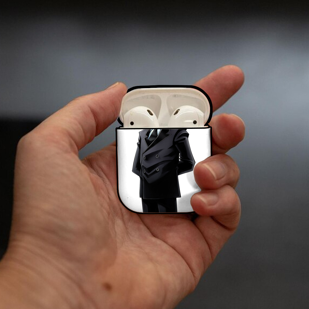 遊☆戯☆王 Yu-Gi-Oh! AirPods 第2世代保護ケース ハードシェル ブラック 耐衝撃・防指紋・カラビナ付き
