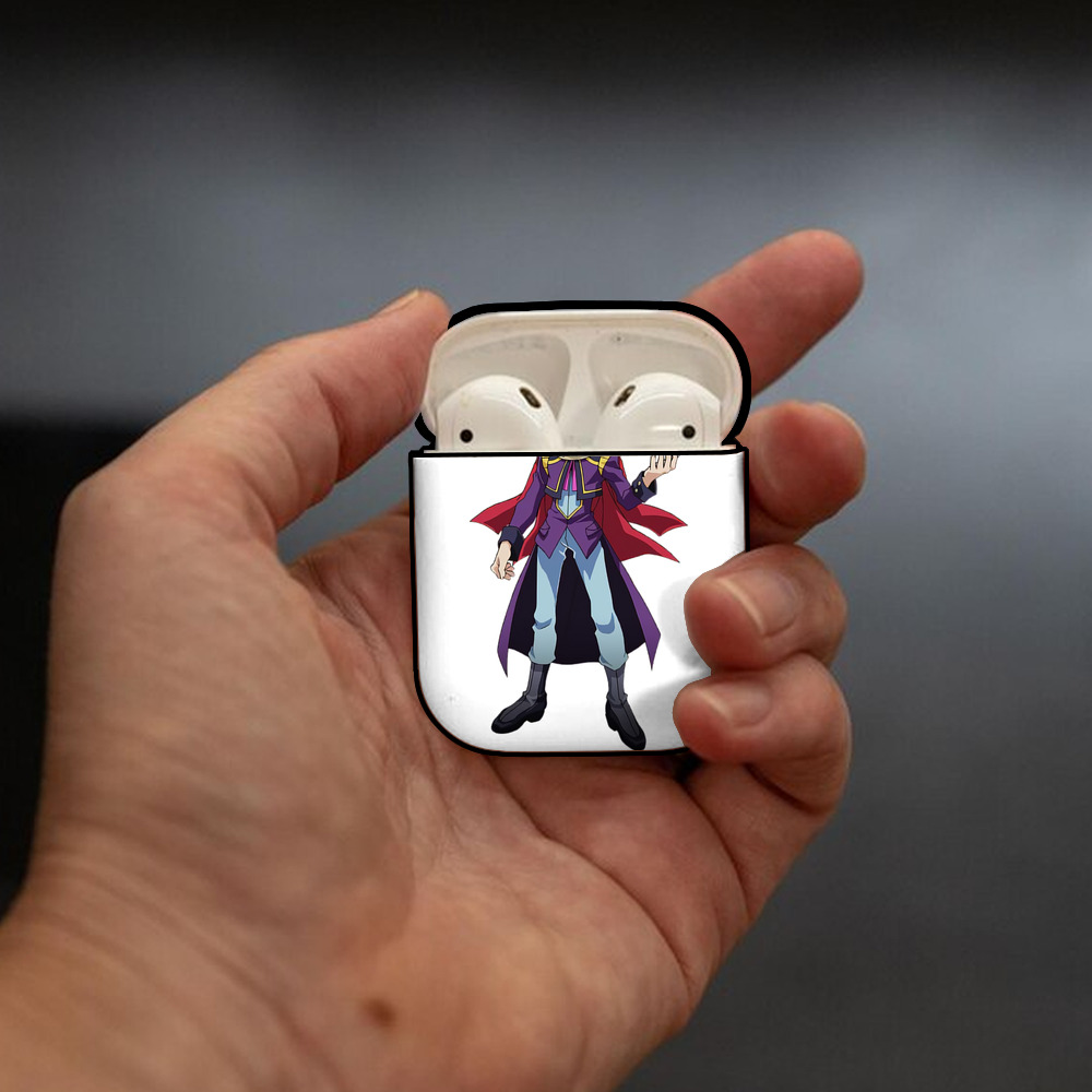 遊☆戯☆王 Yu-Gi-Oh! AirPods 第2世代保護ケース ハードシェル ブラック 耐衝撃・防指紋・カラビナ付き