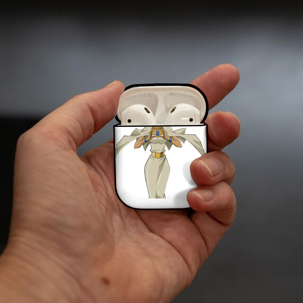 遊☆戯☆王 Yu-Gi-Oh! AirPods 第2世代保護ケース ハードシェル ブラック 耐衝撃・防指紋・カラビナ付き
