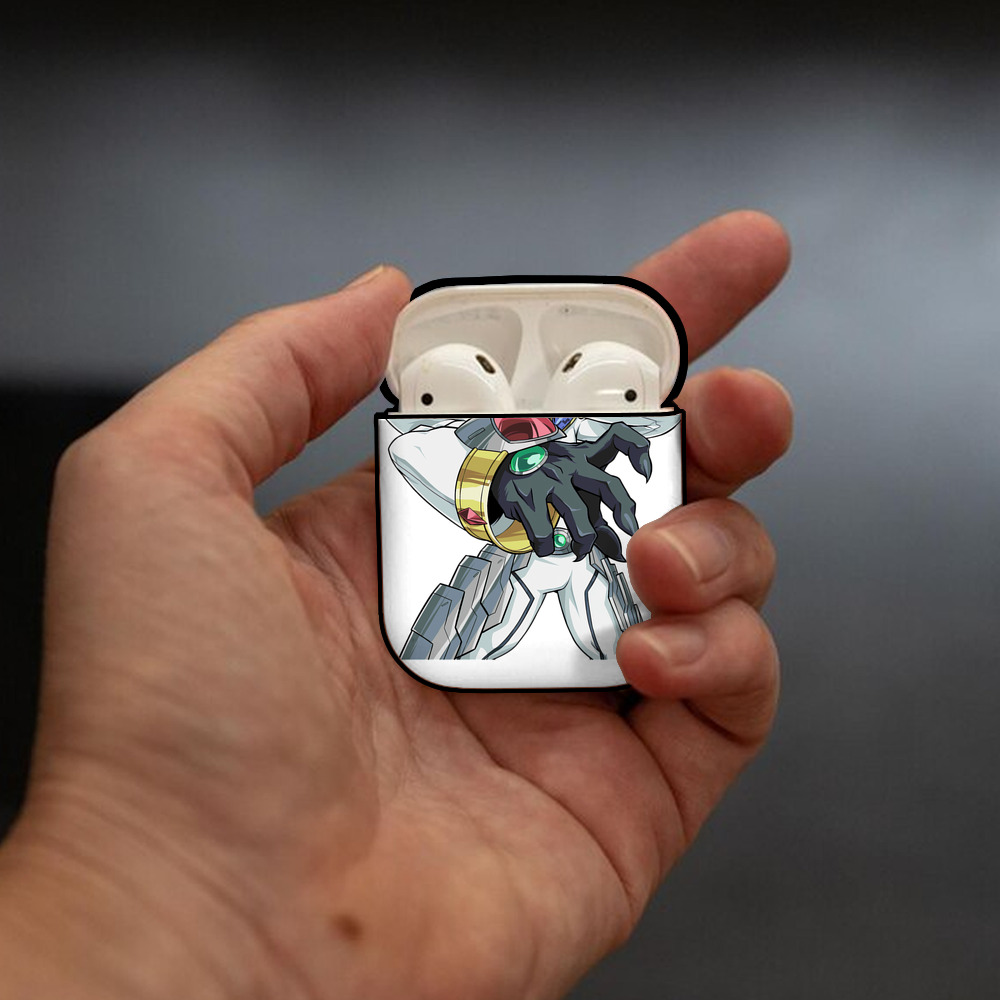 遊☆戯☆王 Yu-Gi-Oh! AirPods 第2世代保護ケース ハードシェル ブラック 耐衝撃・防指紋・カラビナ付き