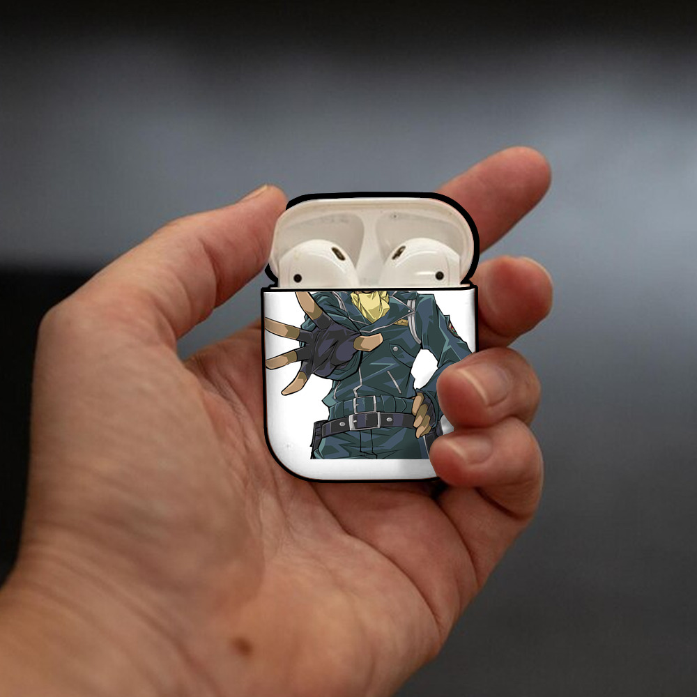 遊☆戯☆王 Yu-Gi-Oh! AirPods 第2世代保護ケース ハードシェル ブラック 耐衝撃・防指紋・カラビナ付き