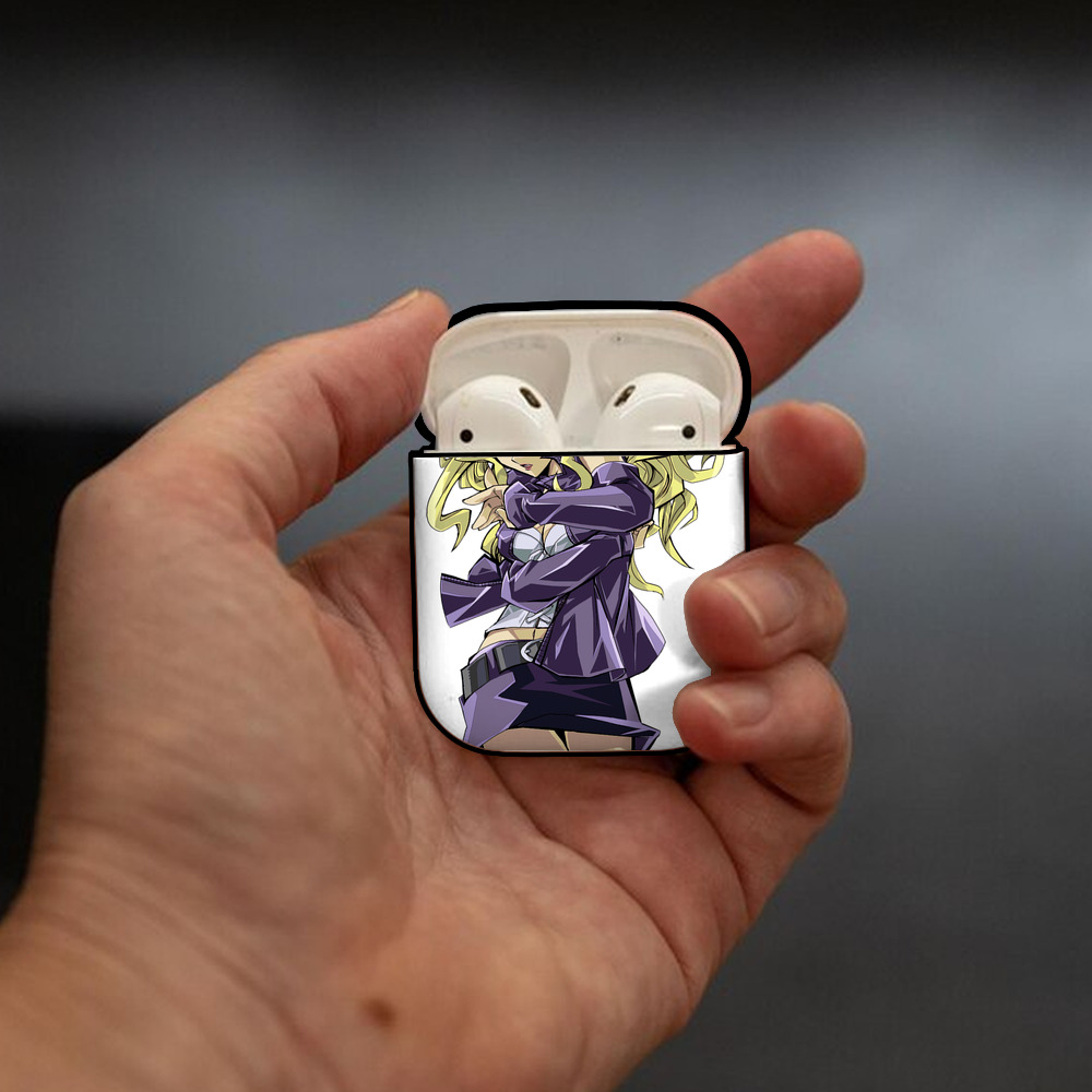 遊☆戯☆王 Yu-Gi-Oh! AirPods 第2世代保護ケース ハードシェル ブラック 耐衝撃・防指紋・カラビナ付き