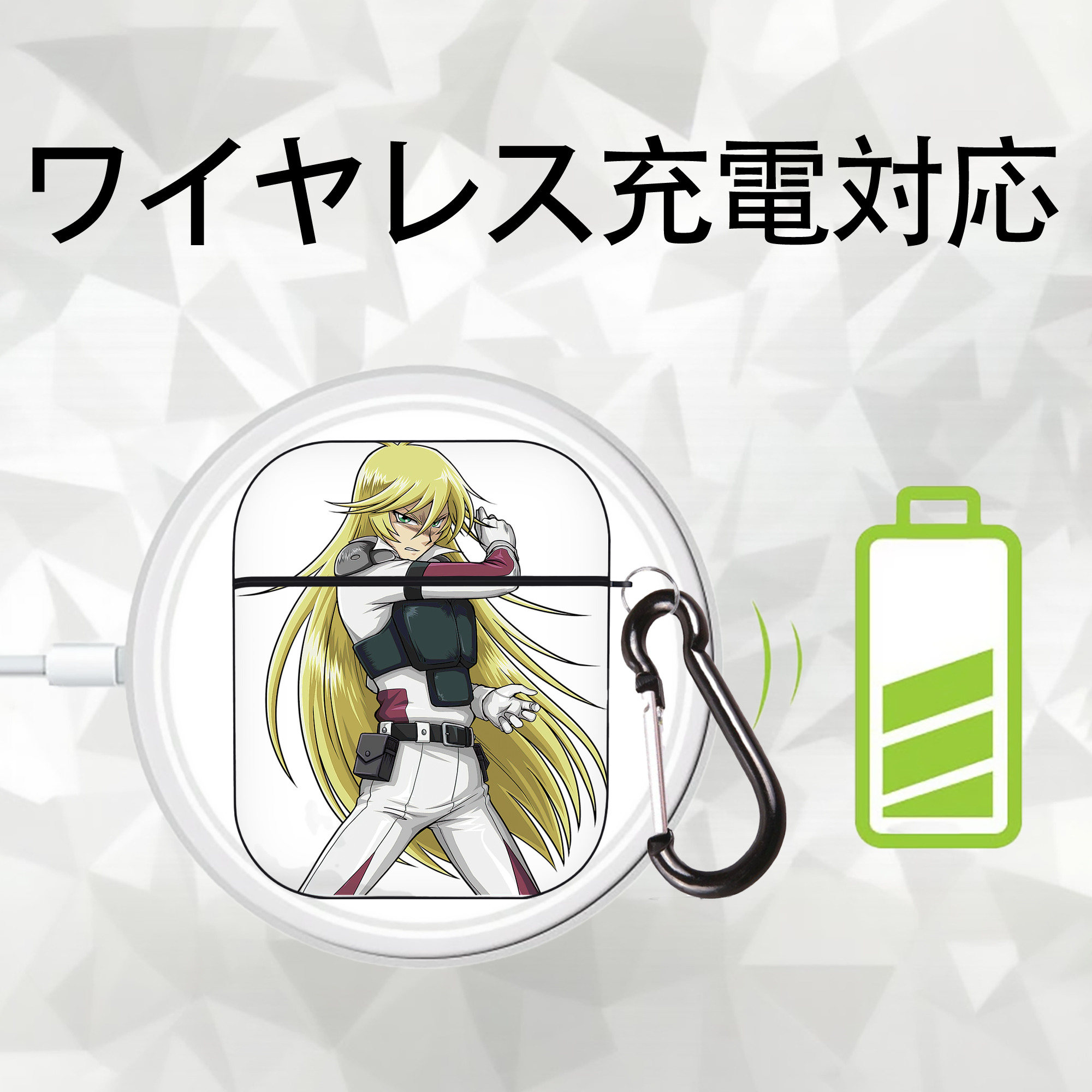 遊☆戯☆王 Yu-Gi-Oh! AirPods 第2世代保護ケース ハードシェル ブラック 耐衝撃・防指紋・カラビナ付き