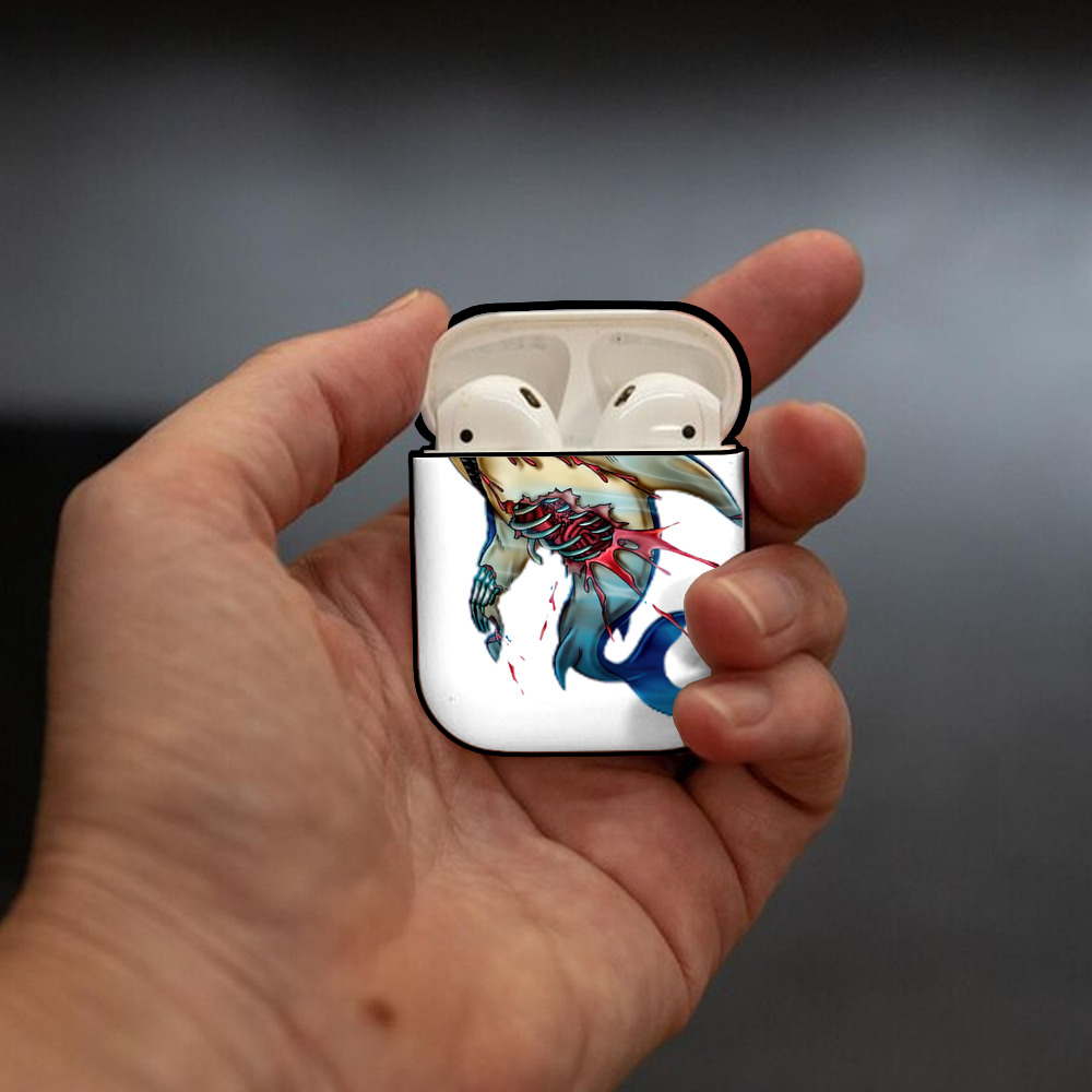 遊☆戯☆王 Yu-Gi-Oh! AirPods 第2世代保護ケース ハードシェル ブラック 耐衝撃・防指紋・カラビナ付き