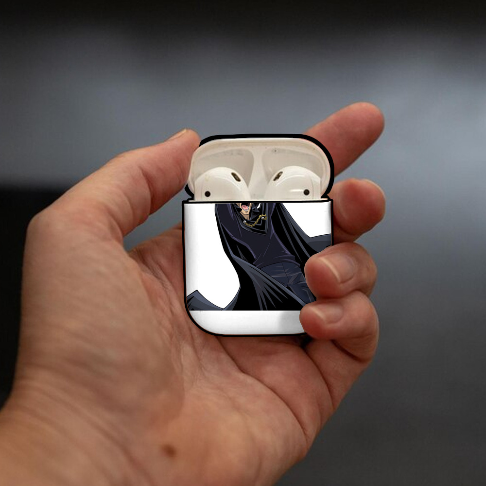 遊☆戯☆王 Yu-Gi-Oh! AirPods 第2世代保護ケース ハードシェル ブラック 耐衝撃・防指紋・カラビナ付き