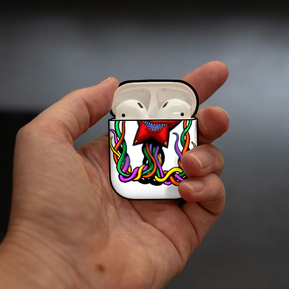 遊☆戯☆王 Yu-Gi-Oh! AirPods 第2世代保護ケース ハードシェル ブラック 耐衝撃・防指紋・カラビナ付き