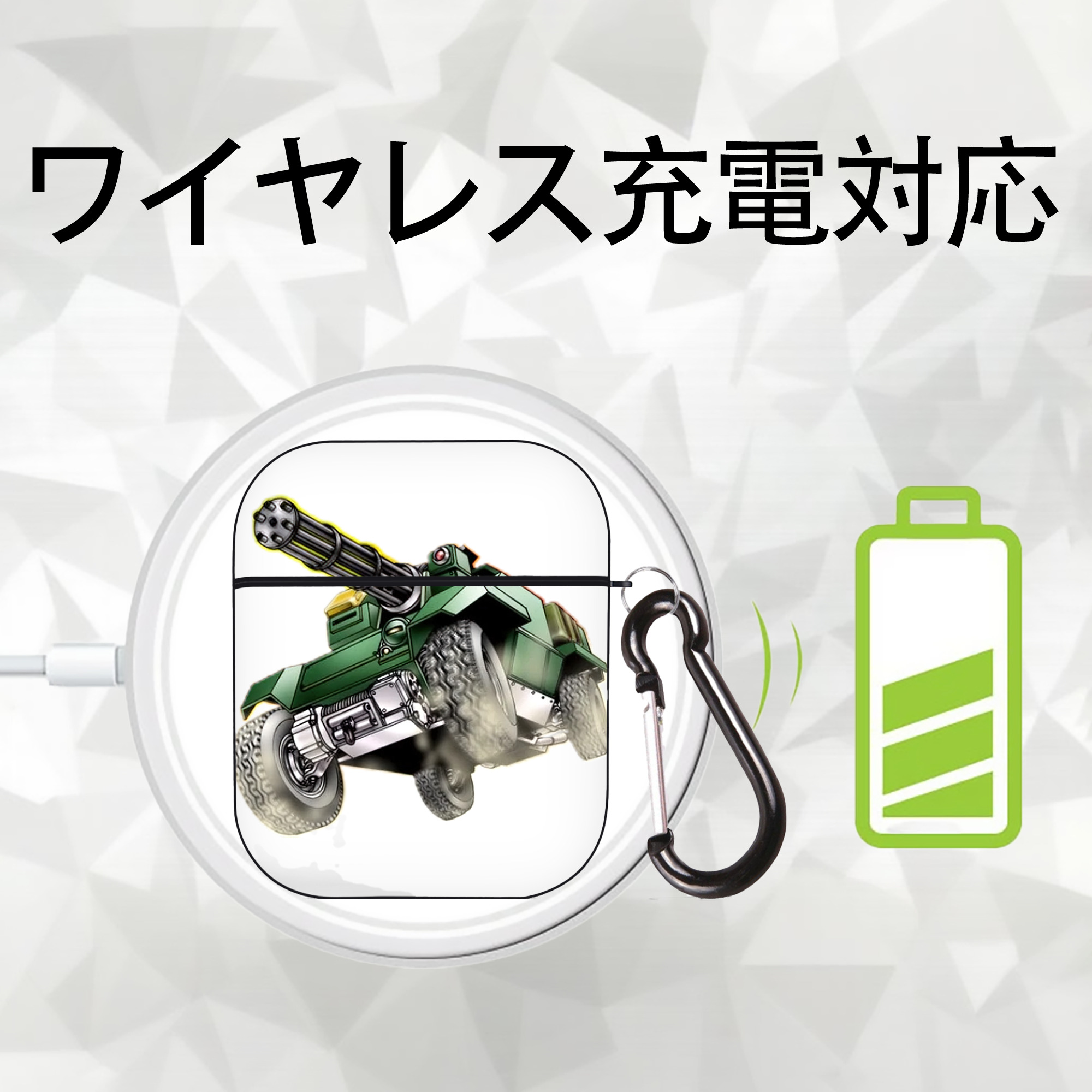 遊☆戯☆王 Yu-Gi-Oh! AirPods 第2世代保護ケース ハードシェル ブラック 耐衝撃・防指紋・カラビナ付き