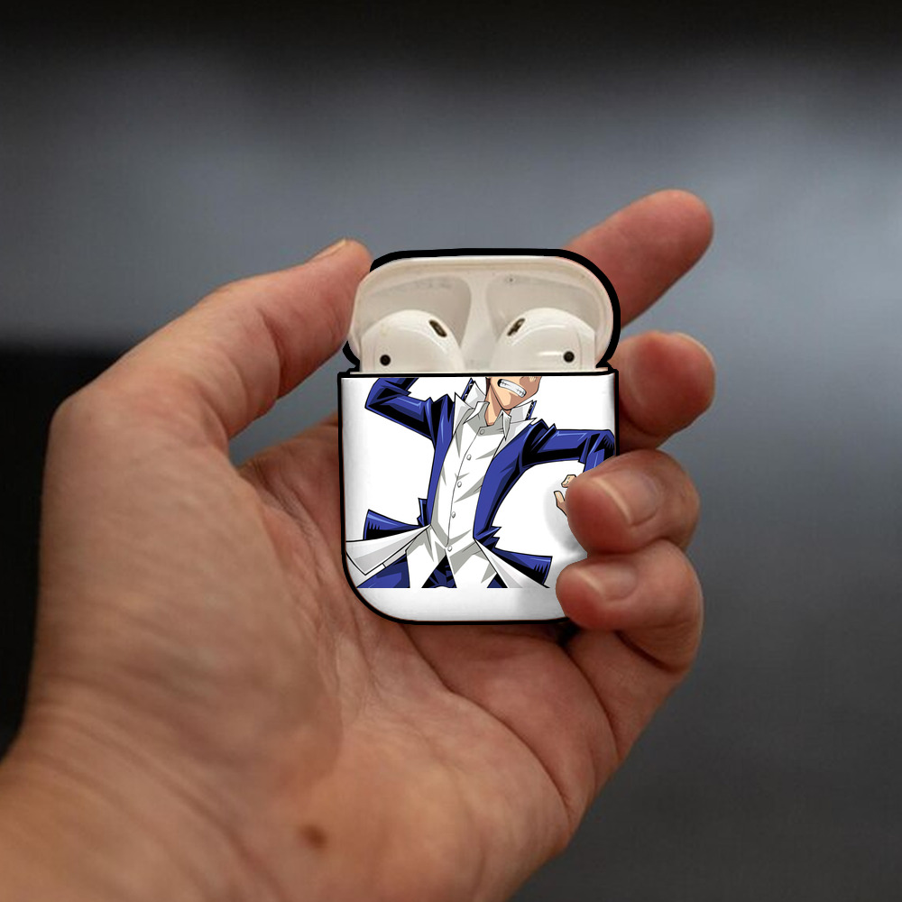 遊☆戯☆王 Yu-Gi-Oh! AirPods 第2世代保護ケース ハードシェル ブラック 耐衝撃・防指紋・カラビナ付き