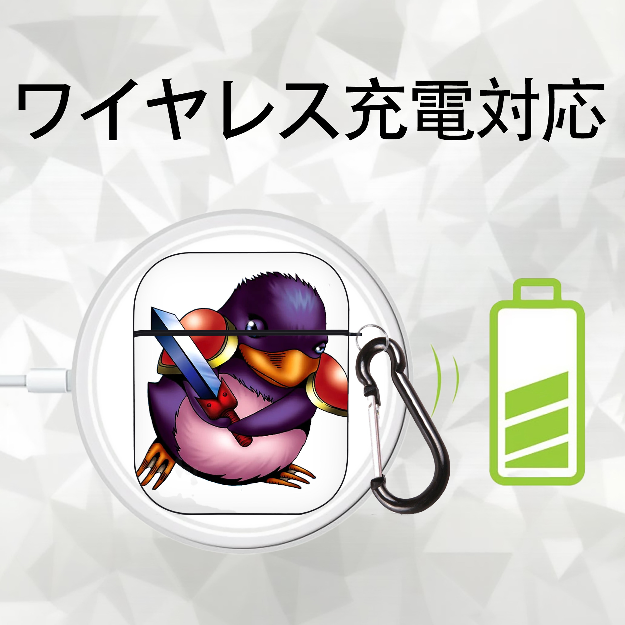 遊☆戯☆王 Yu-Gi-Oh! AirPods 第2世代保護ケース ハードシェル ブラック 耐衝撃・防指紋・カラビナ付き