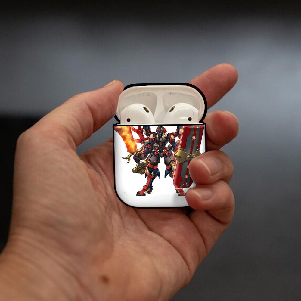 遊☆戯☆王 Yu-Gi-Oh! AirPods 第2世代保護ケース ハードシェル ブラック 耐衝撃・防指紋・カラビナ付き