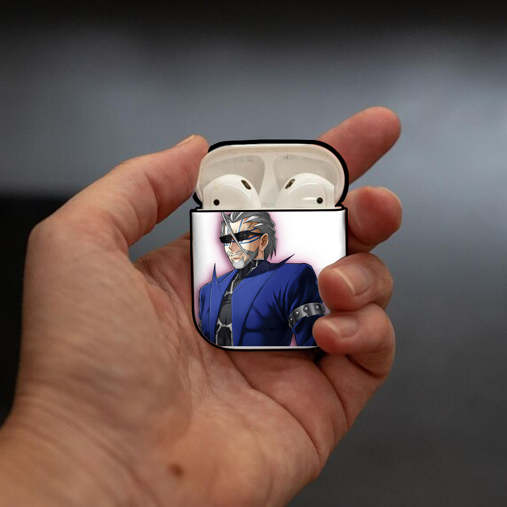 遊☆戯☆王 Yu-Gi-Oh! AirPods 第2世代保護ケース ハードシェル ブラック 耐衝撃・防指紋・カラビナ付き