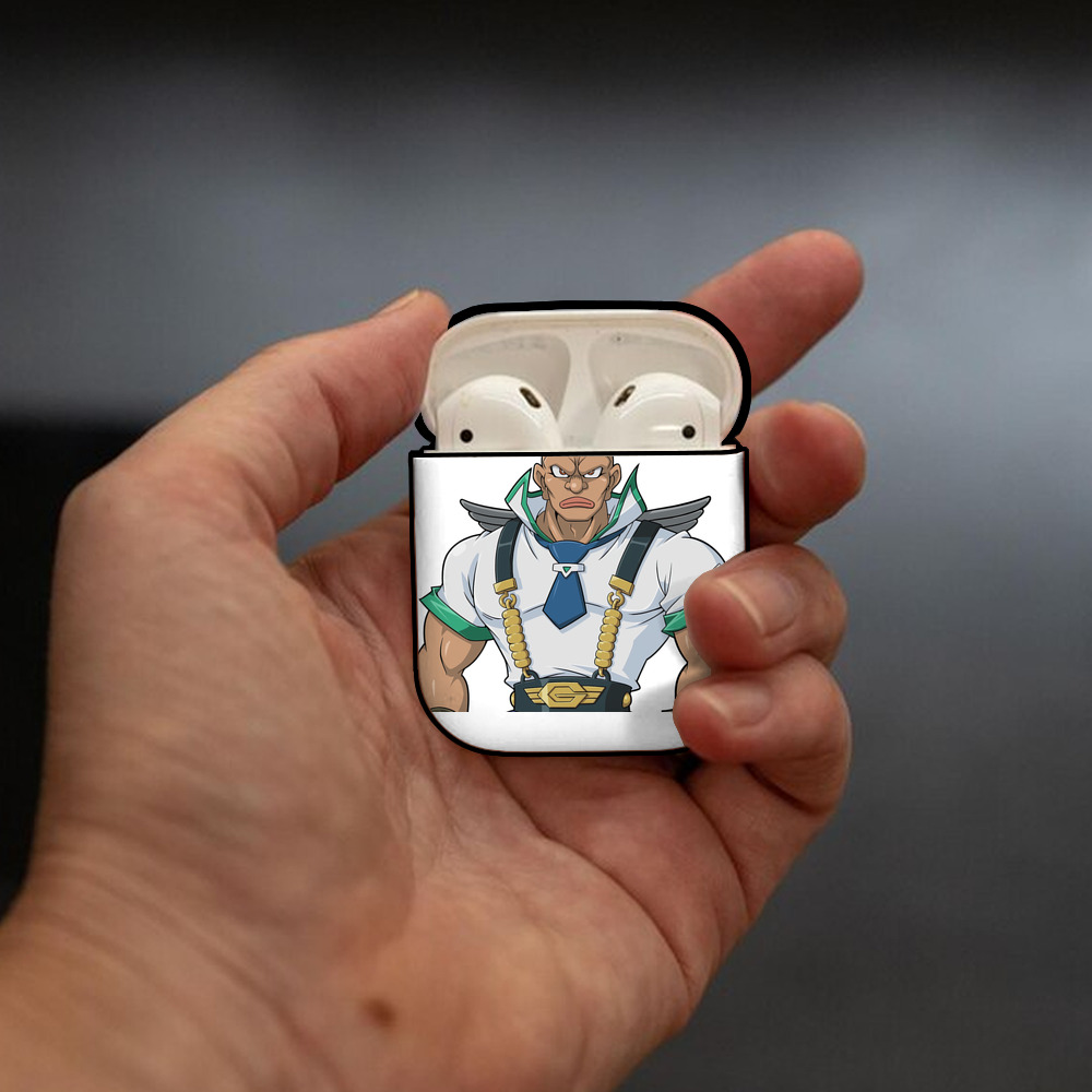 遊☆戯☆王 Yu-Gi-Oh! AirPods 第2世代保護ケース ハードシェル ブラック 耐衝撃・防指紋・カラビナ付き