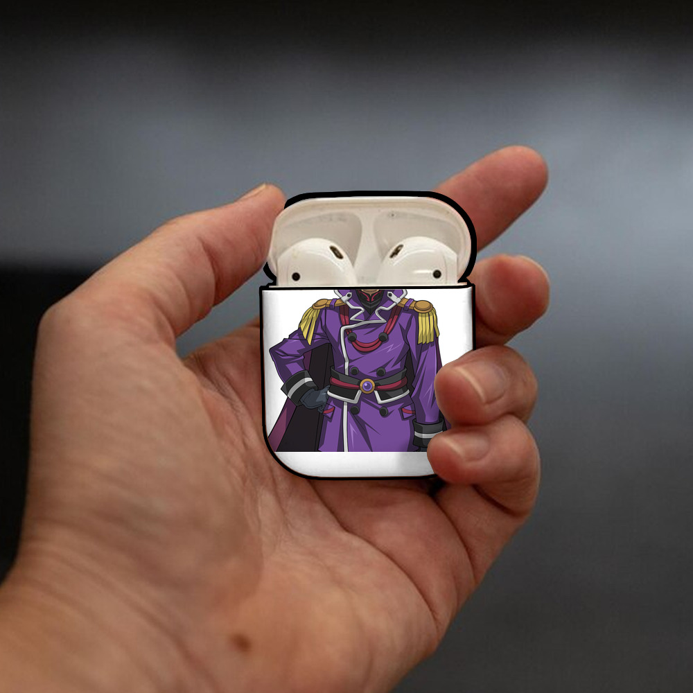 遊☆戯☆王 Yu-Gi-Oh! AirPods 第2世代保護ケース ハードシェル ブラック 耐衝撃・防指紋・カラビナ付き