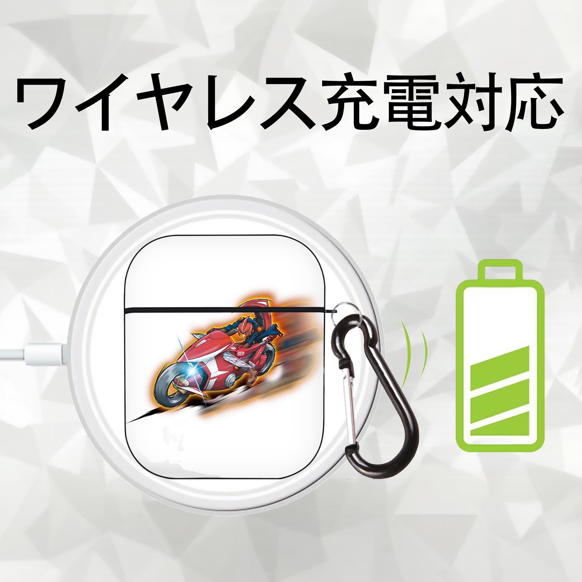 遊☆戯☆王 Yu-Gi-Oh! AirPods 第2世代保護ケース ハードシェル ブラック 耐衝撃・防指紋・カラビナ付き