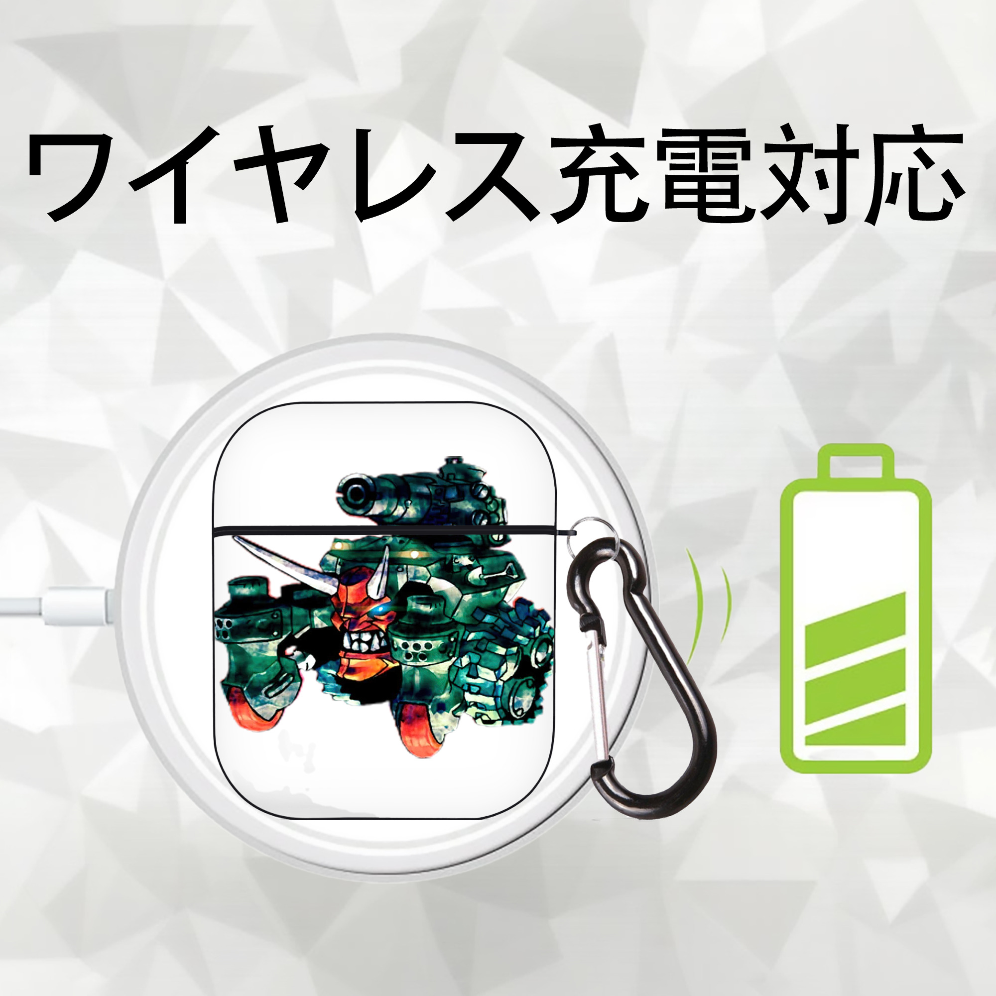 遊☆戯☆王 Yu-Gi-Oh! AirPods 第2世代保護ケース ハードシェル ブラック 耐衝撃・防指紋・カラビナ付き