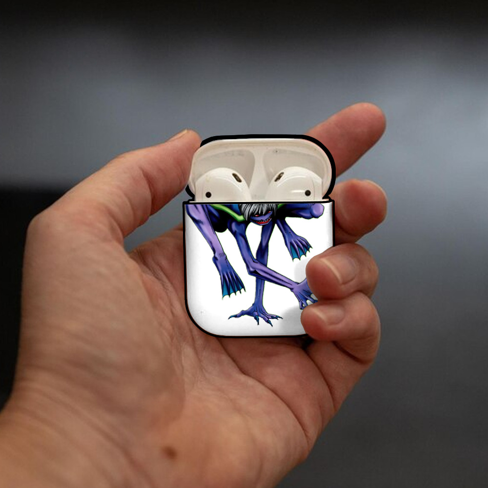 遊☆戯☆王 Yu-Gi-Oh! AirPods 第2世代保護ケース ハードシェル ブラック 耐衝撃・防指紋・カラビナ付き